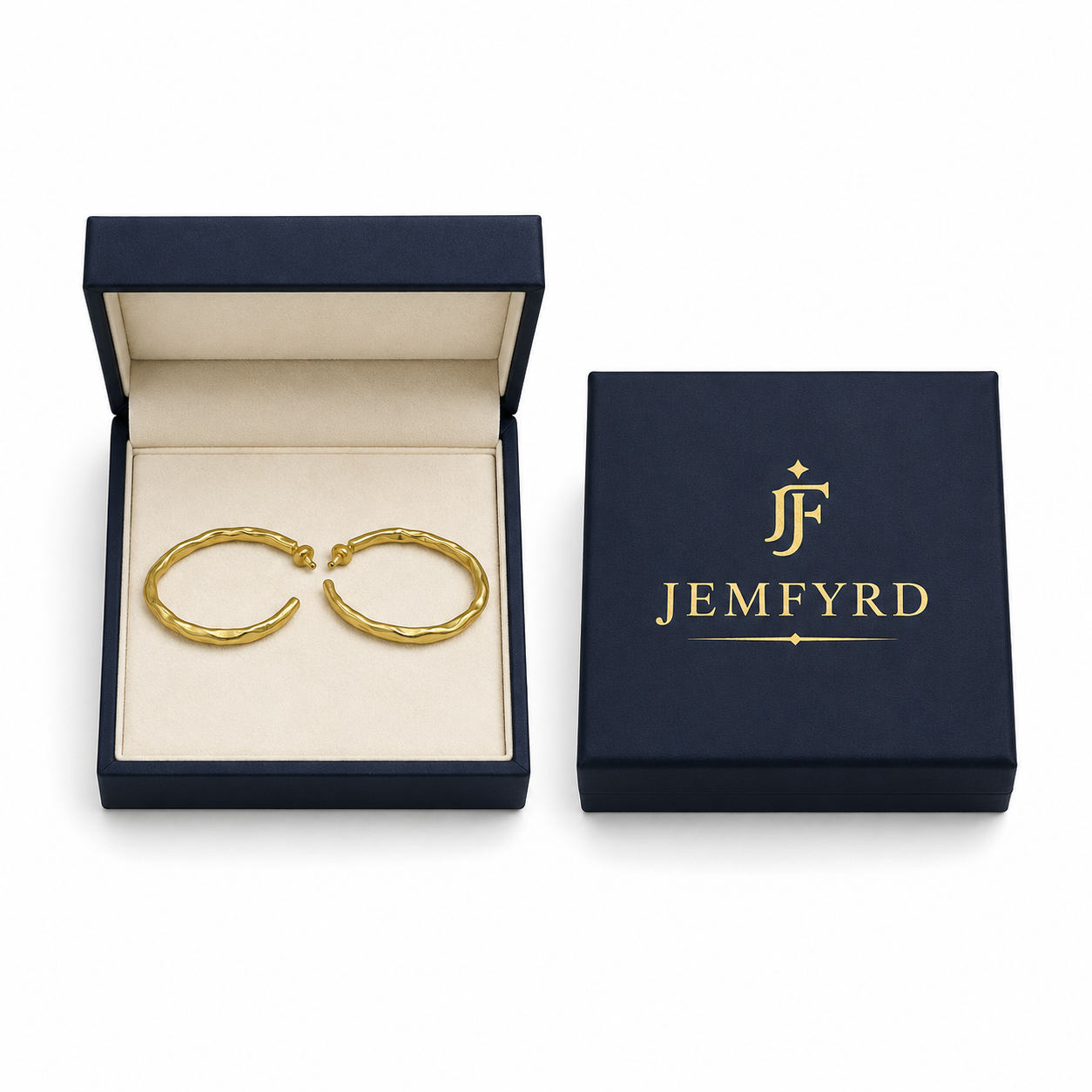 Uneven Textured Big Hoop Flash Gold Plated Stud Earring