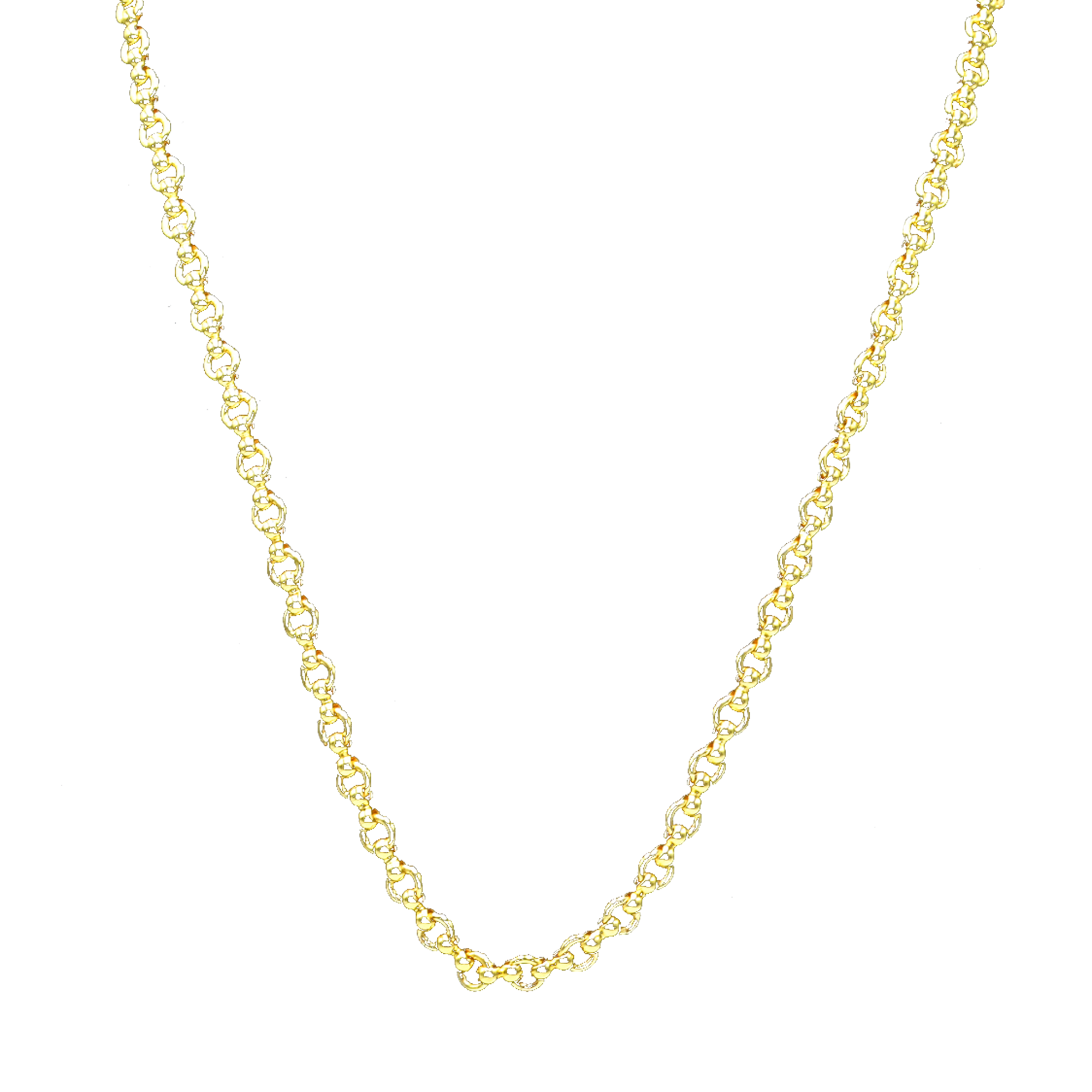 Rolo Brass Gold Plated Chain