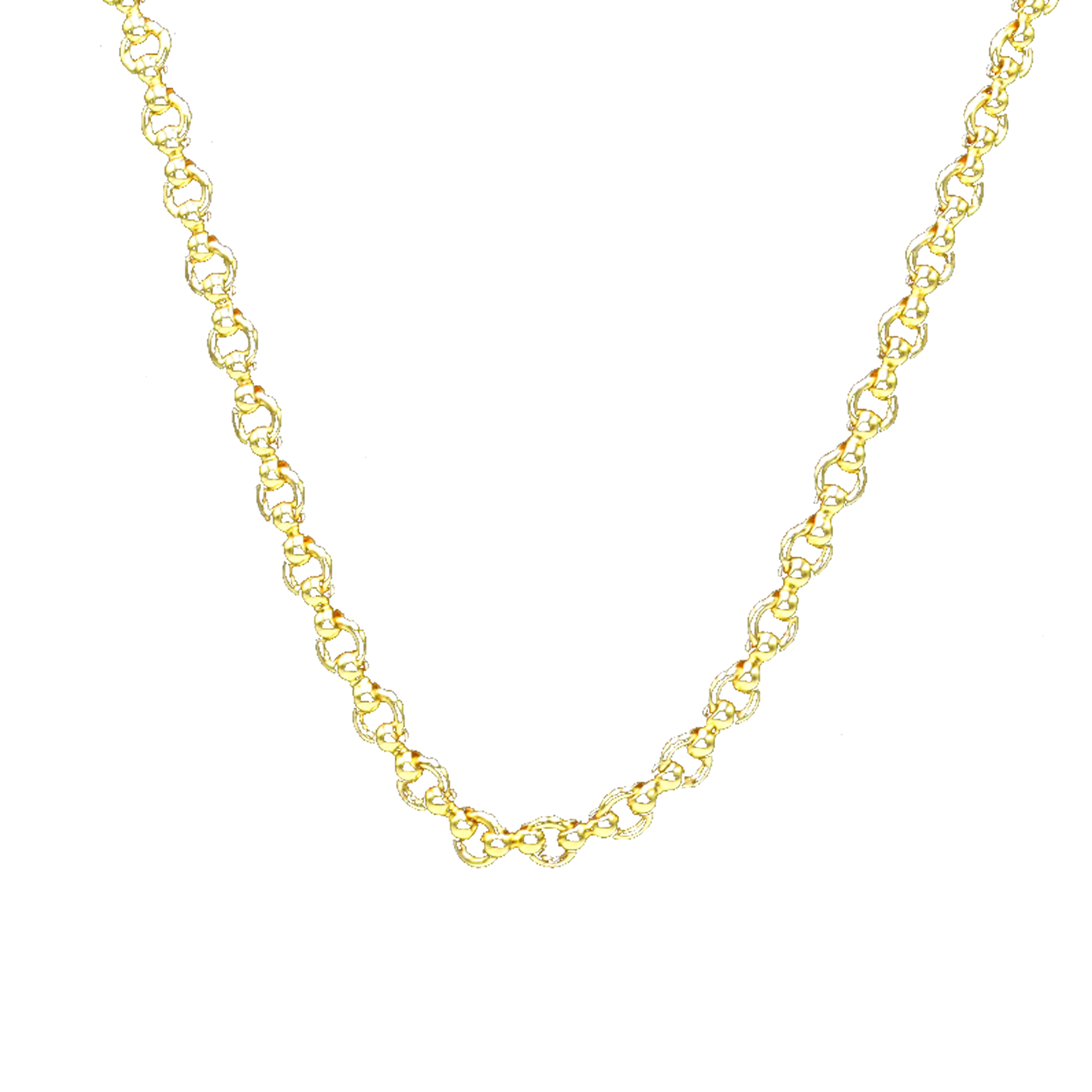Rolo Brass Gold Plated Chain