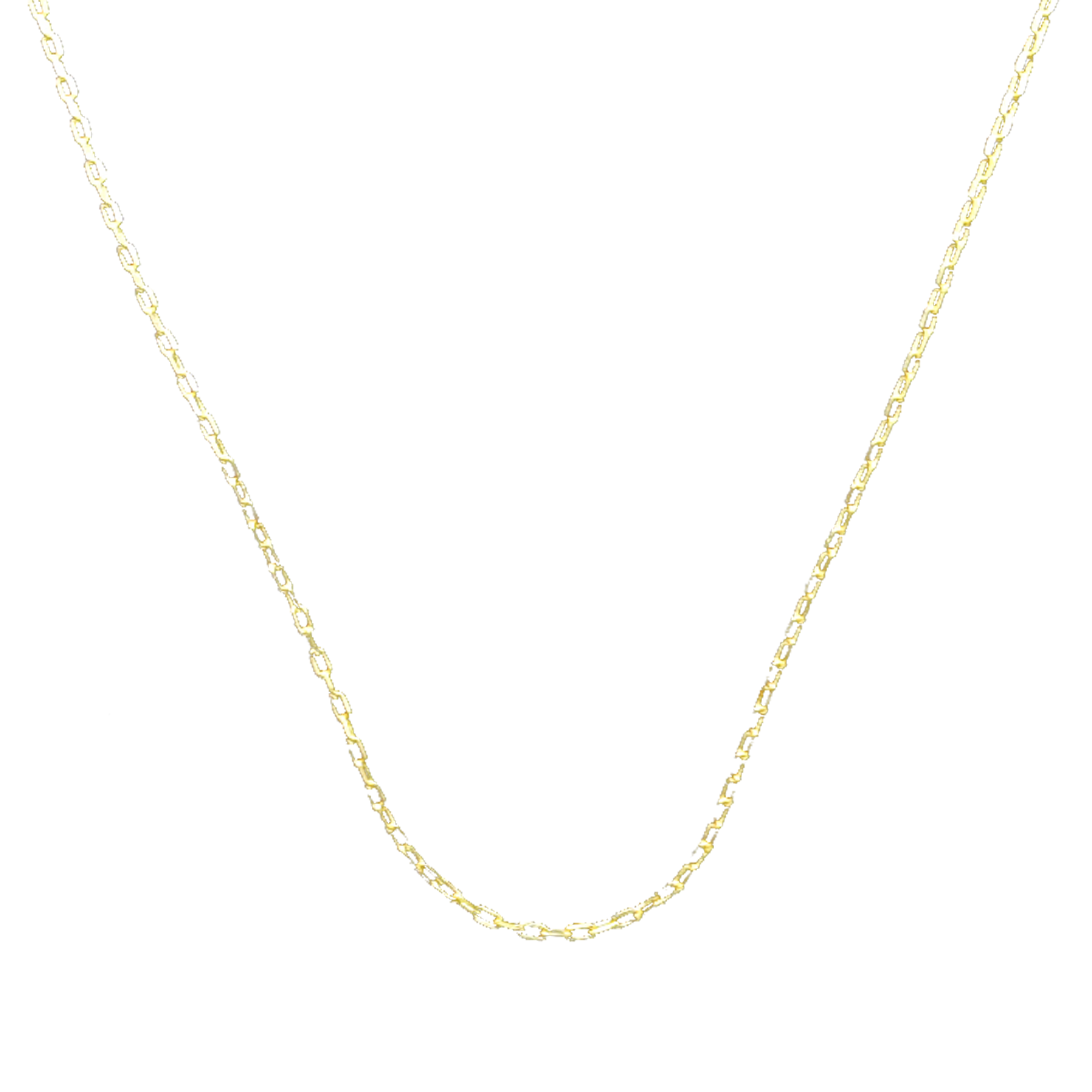 Tiny Paperclip Brass Gold Plated Chain