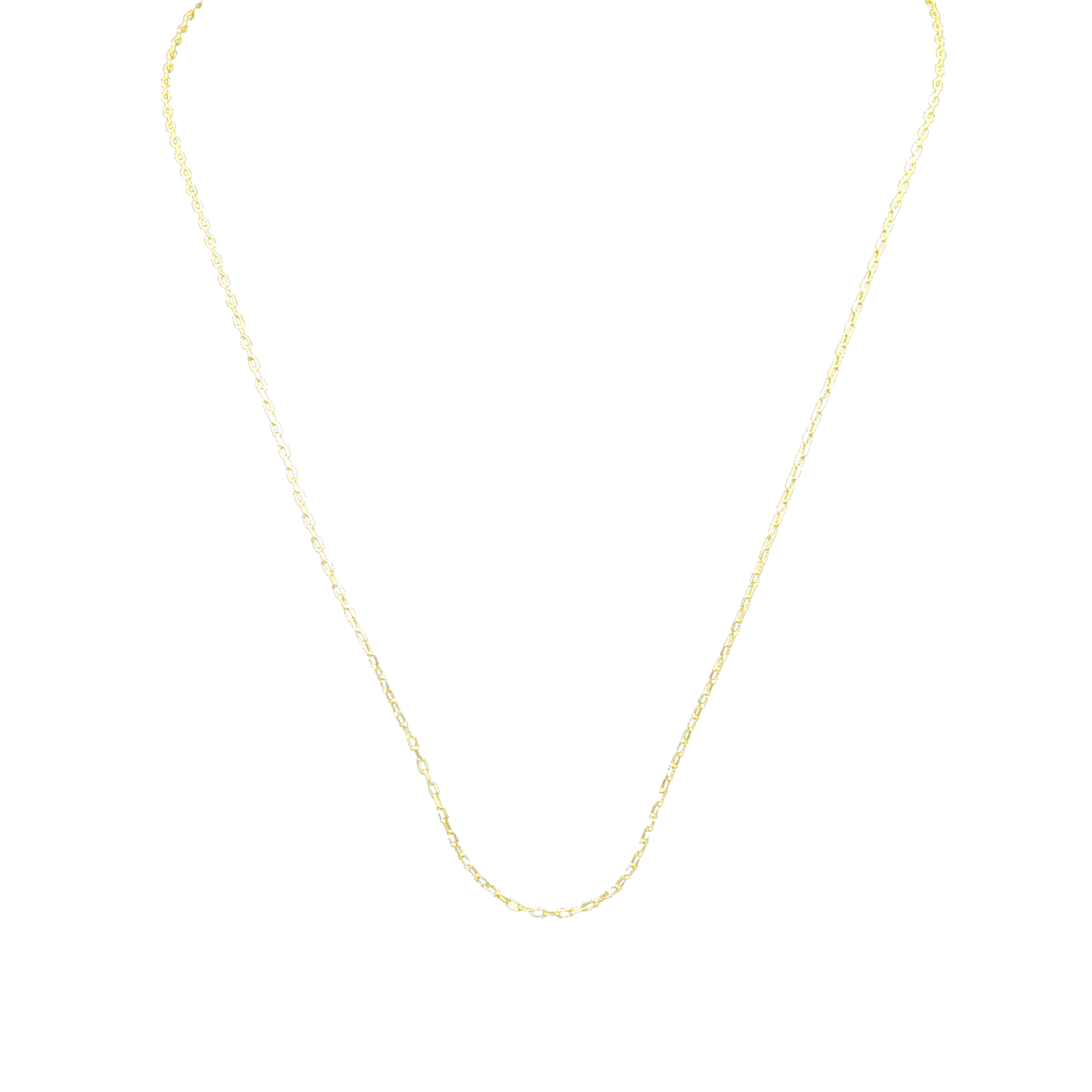 Tiny Paperclip Brass Gold Plated Chain