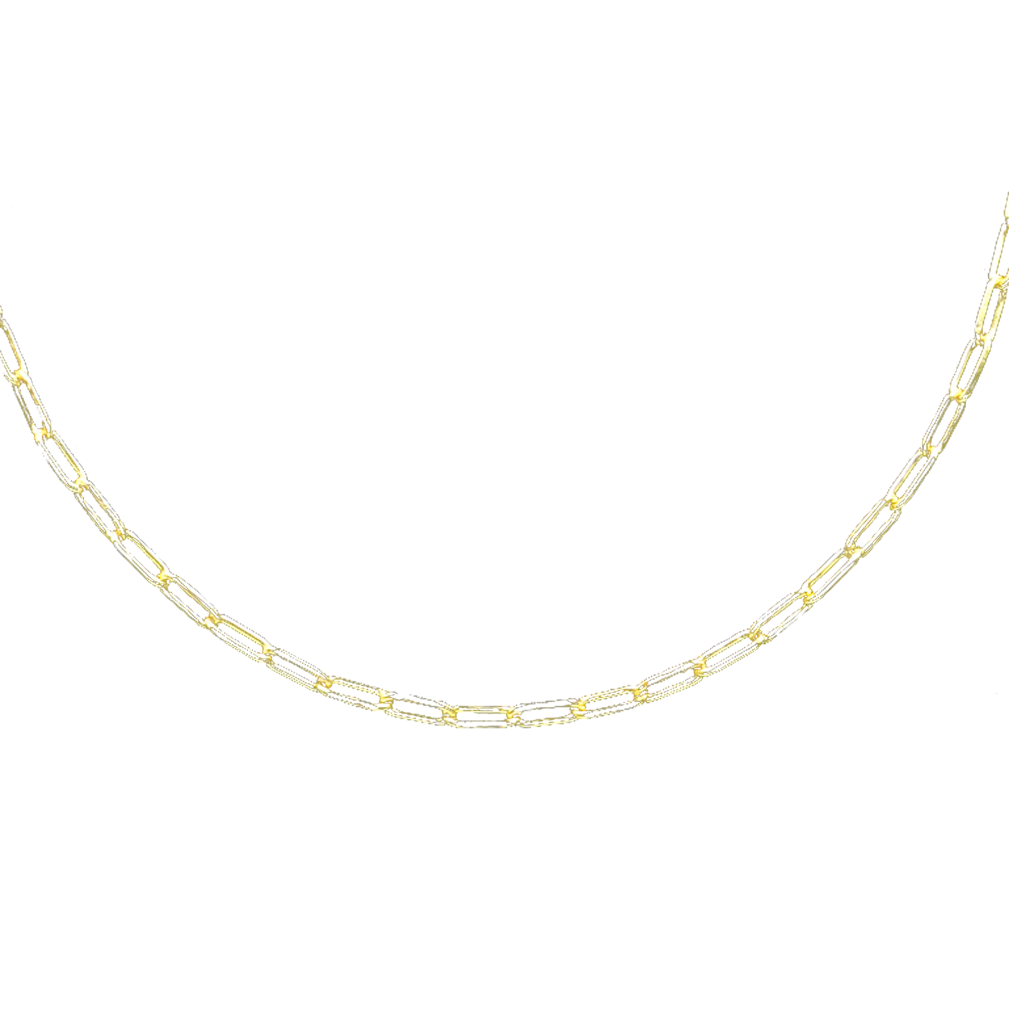 Paperclip Brass Gold Plated Chain