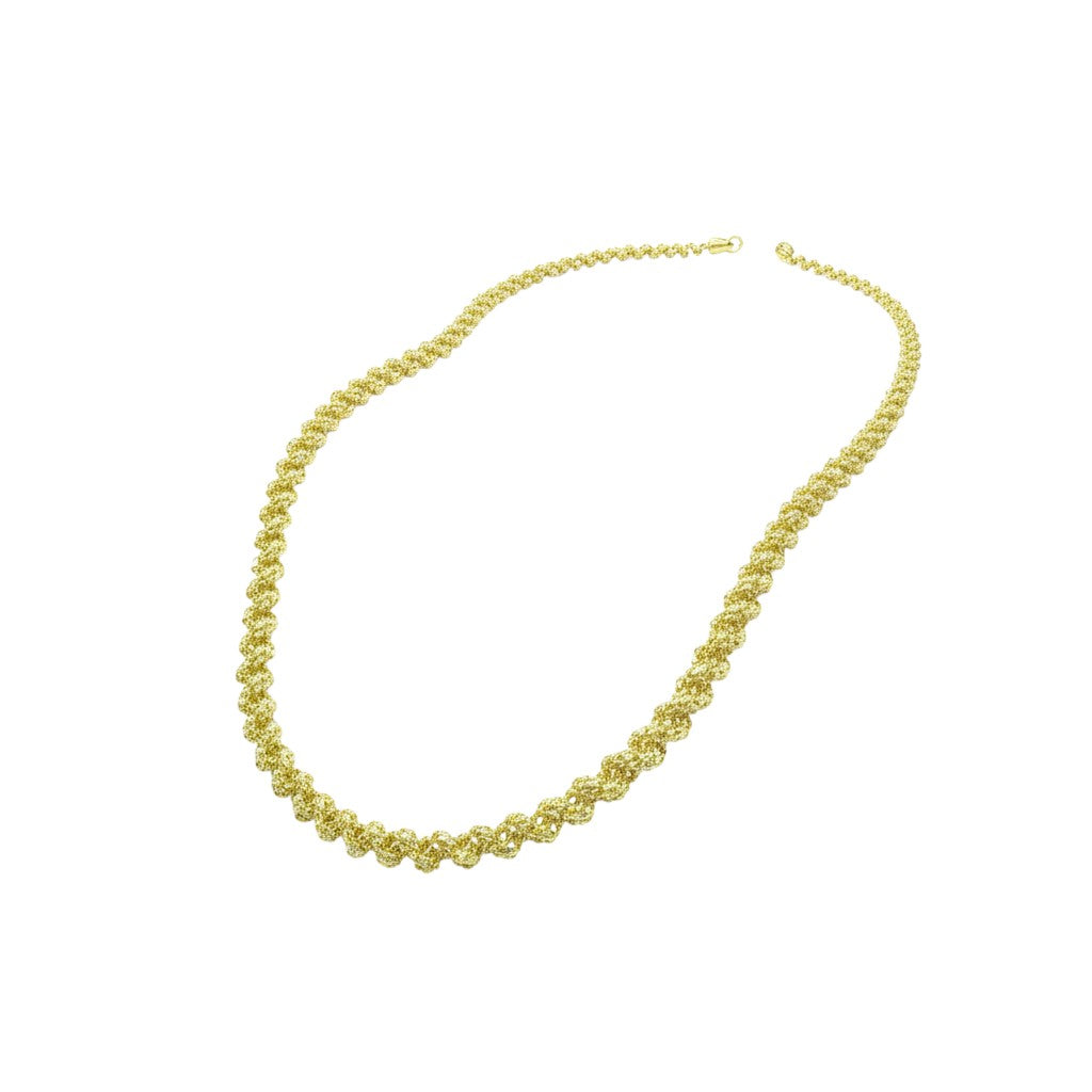 Black Rough Diamond Bead Necklace with Silver Clasp