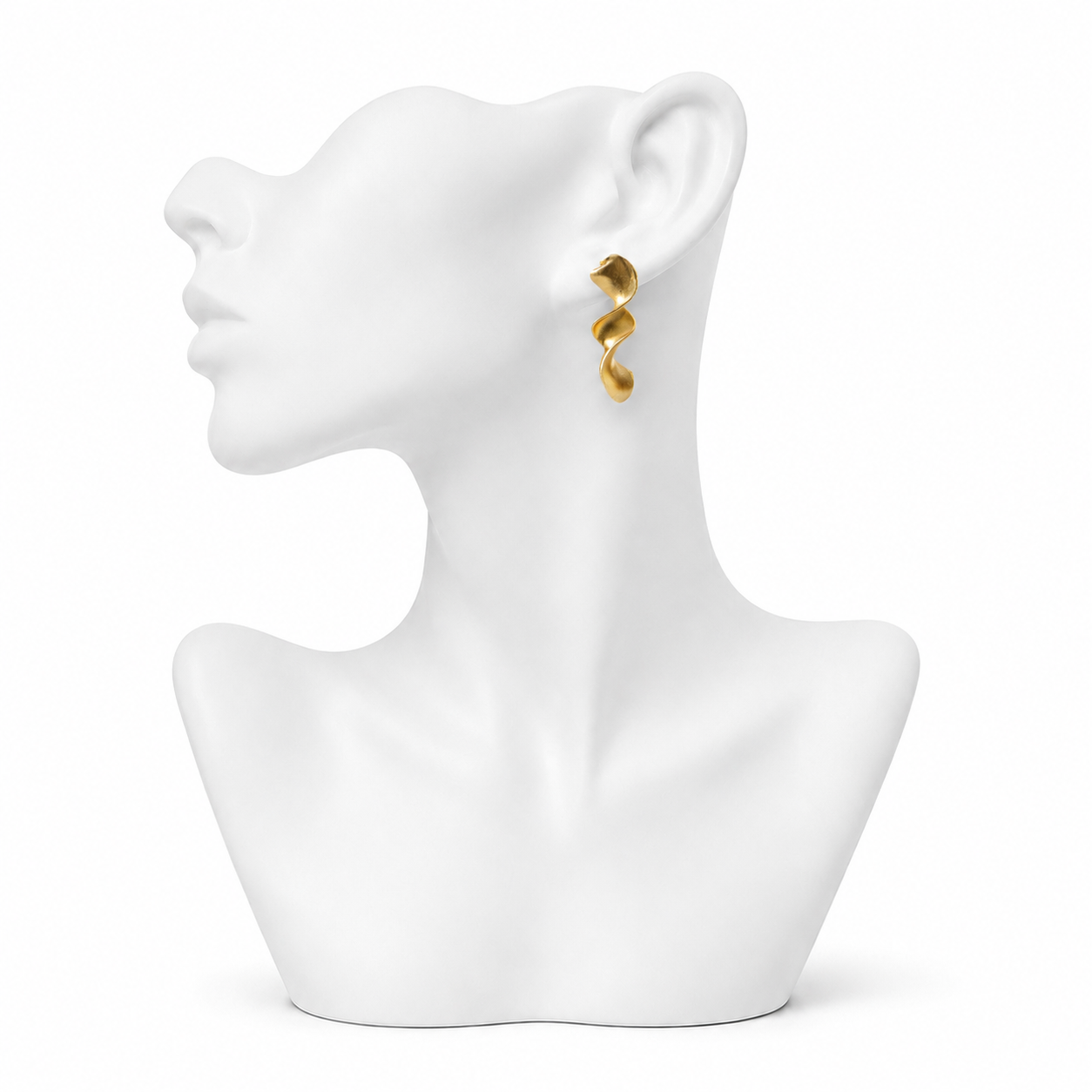 Twisted Brass Gold Plated Dangler Earring