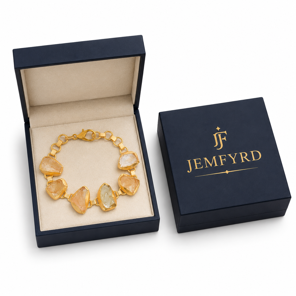 Citrine Rough Gemstone Bracelet
