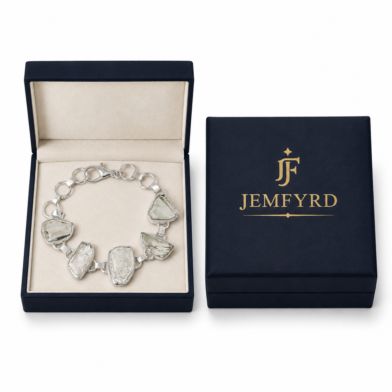 Crystal Quartz Rough Gemstone Bracelet