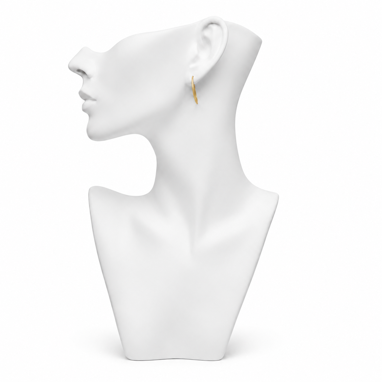 Crescent Moon Hand Hammered Brass Earring