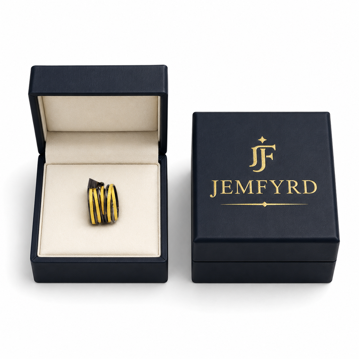 Swirl Wire Brass Dual Colour Plated Hoop Earring