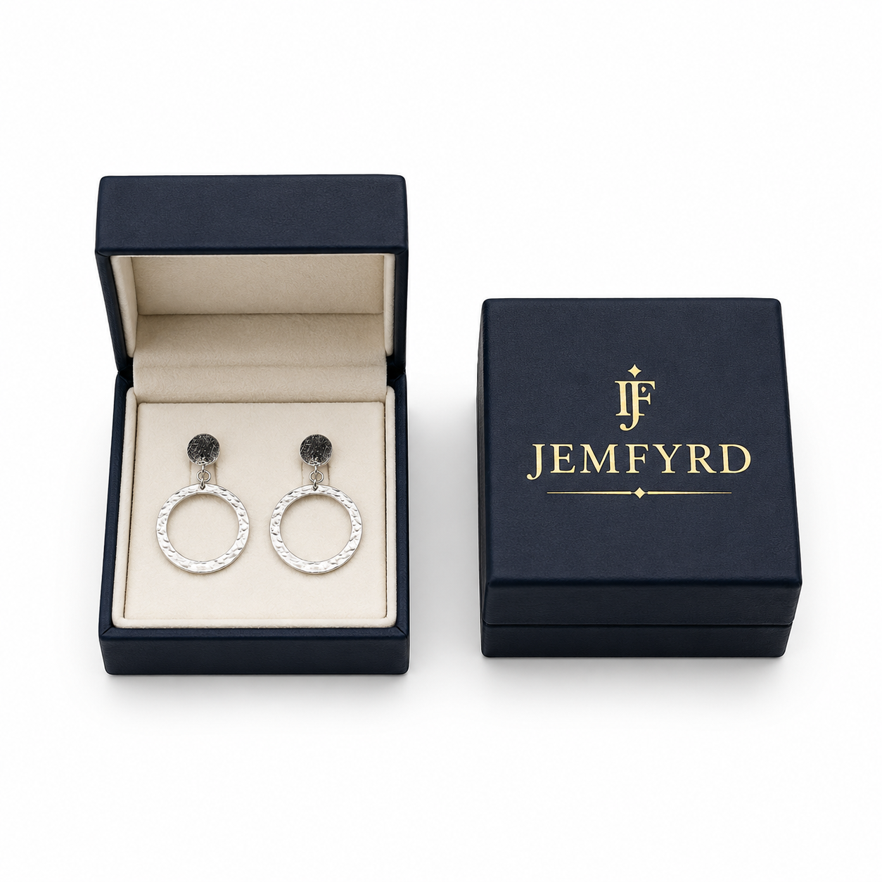 Silver Hoop Stud Earring