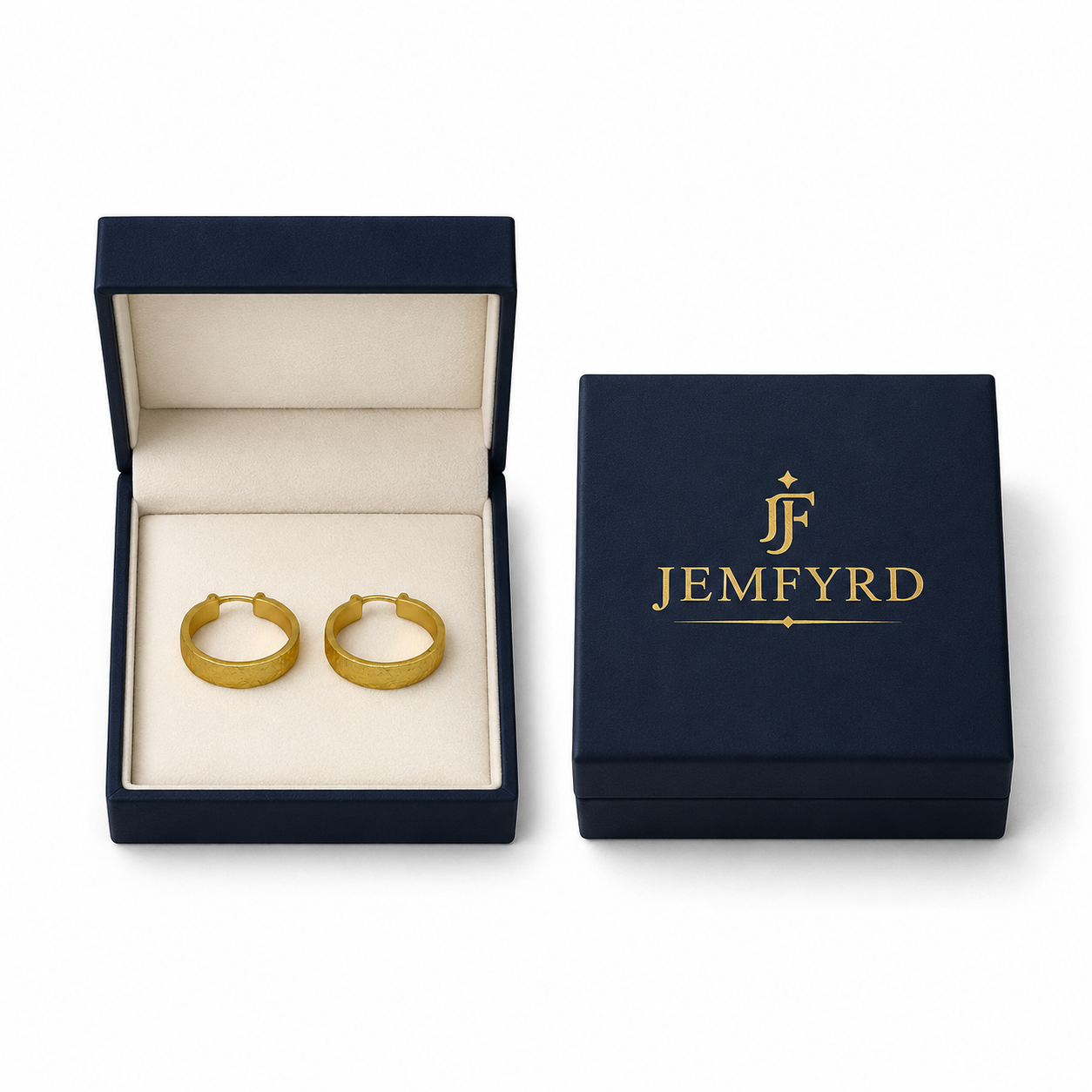 Hand Hammered Enclosed Hoop Flash Gold Plated Hoop Earring