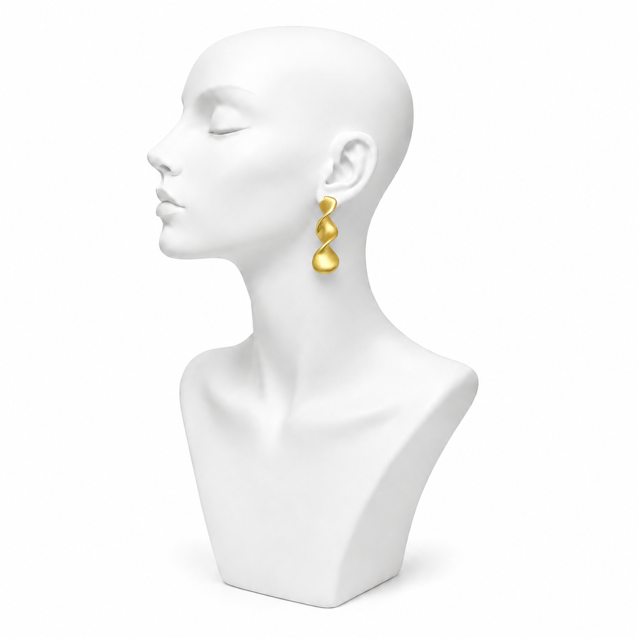 Twisted Brass Gold Plated Dangler Earring