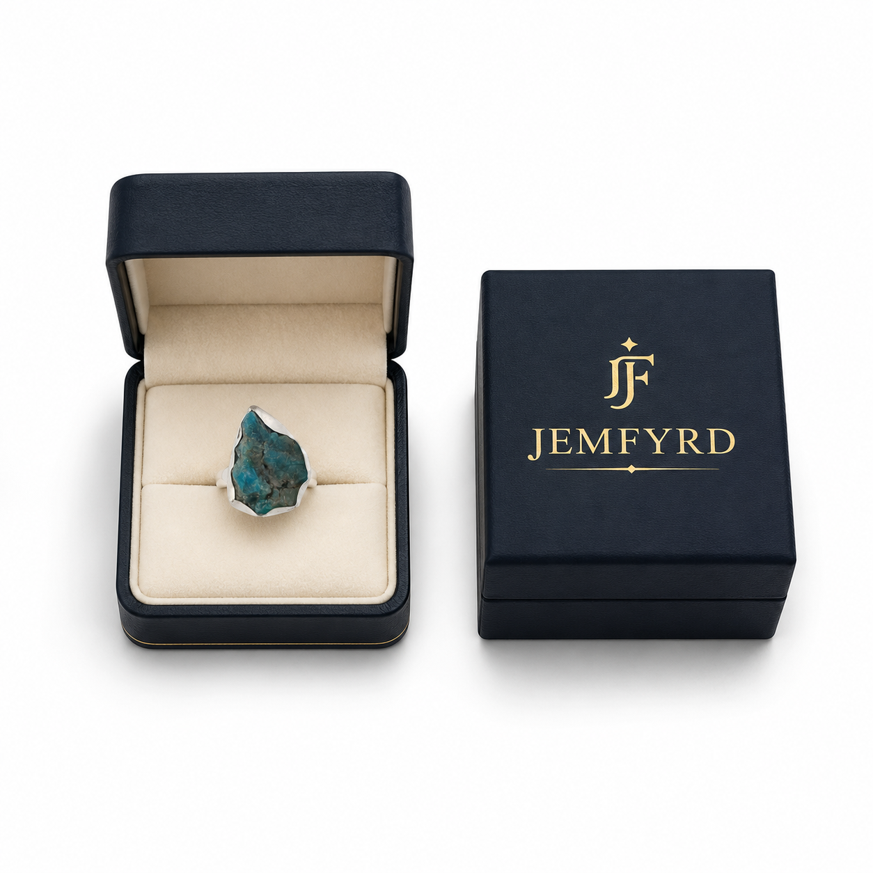 Apatite Rough Gemstone Ring
