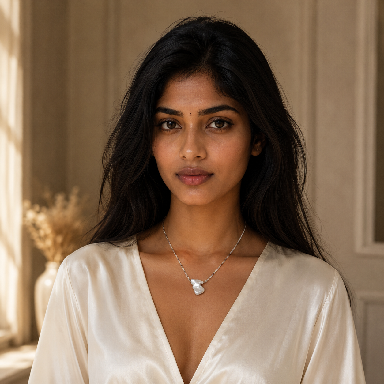 Mabe Pearl Silver Plated Chain Pendant