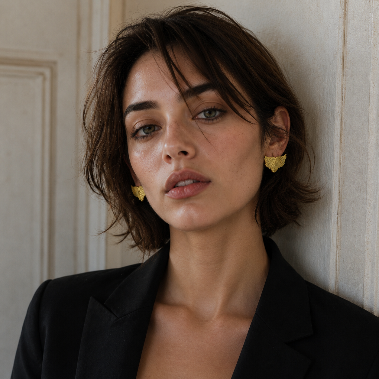 Small Wing Gold Plated Stud Earring