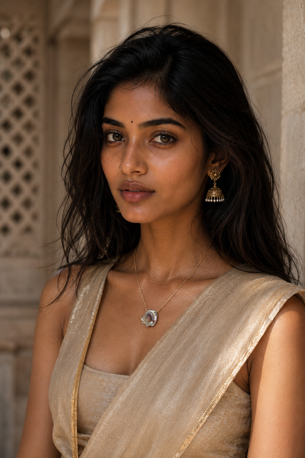 Natural Baroque Pearl Silver Plated Chain Pendant
