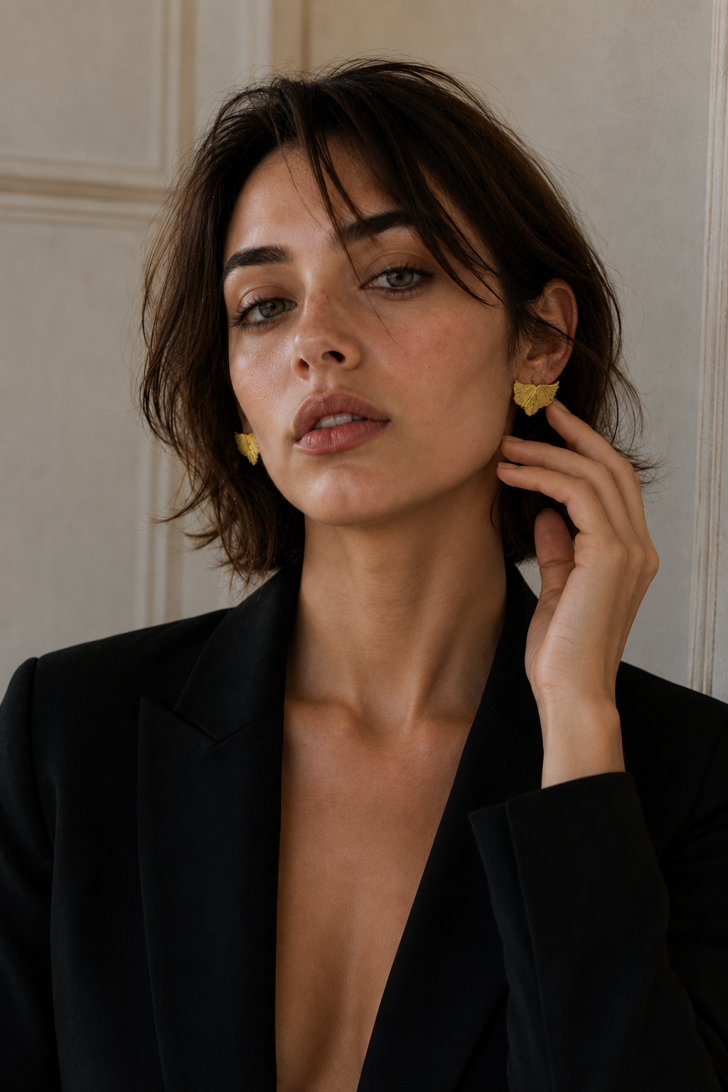 Small Wing Gold Plated Stud Earring