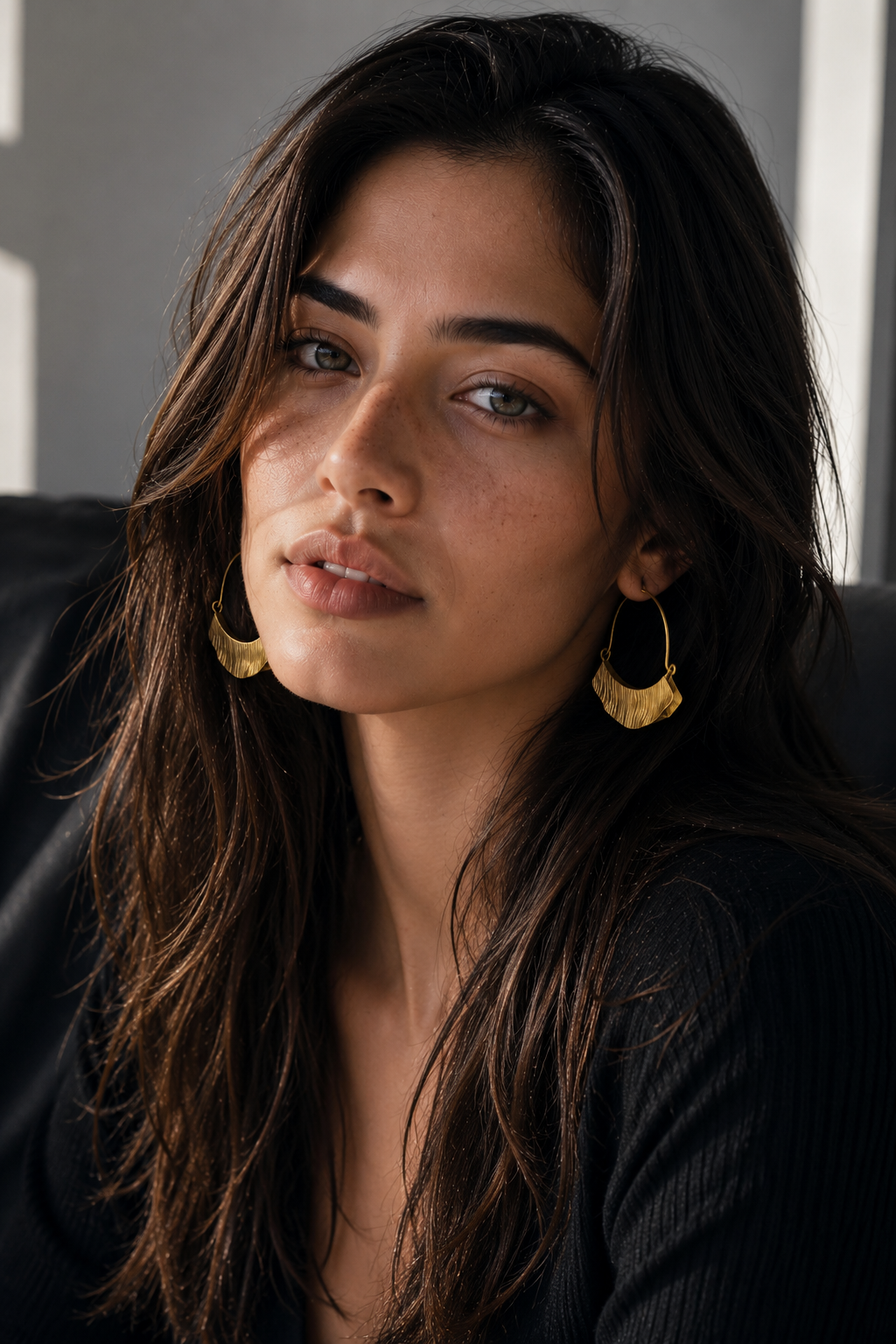 Over the Moon Hoop Earring