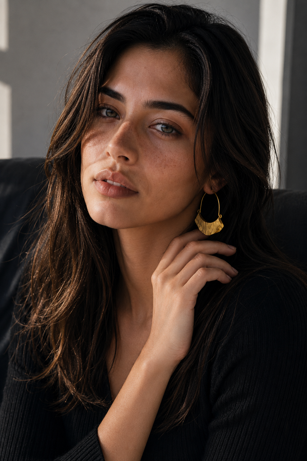 Over the Moon Hoop Earring