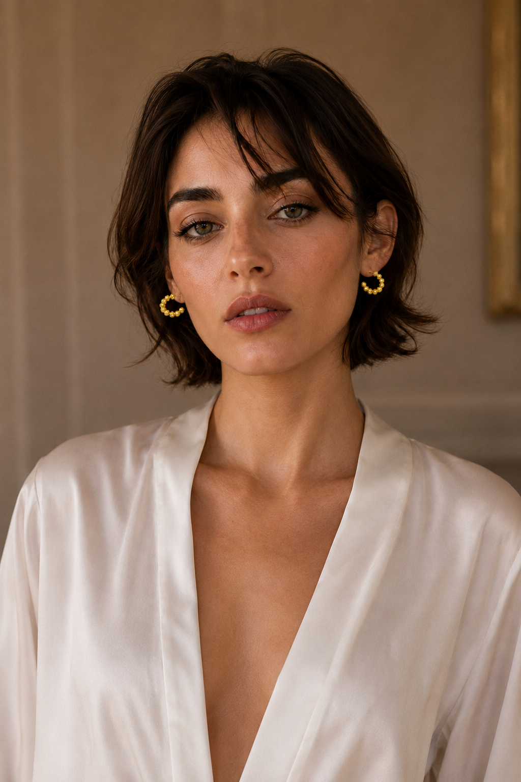 Peppercorn Textured Flash Gold Plated Stud Earring