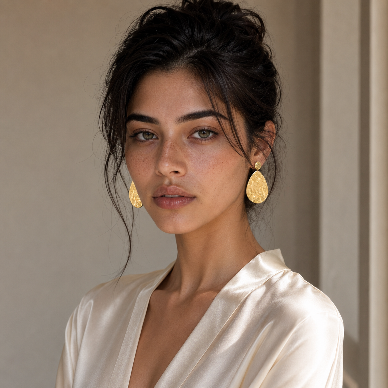 Brass Flash Gold Plating Tempest Stud Earring