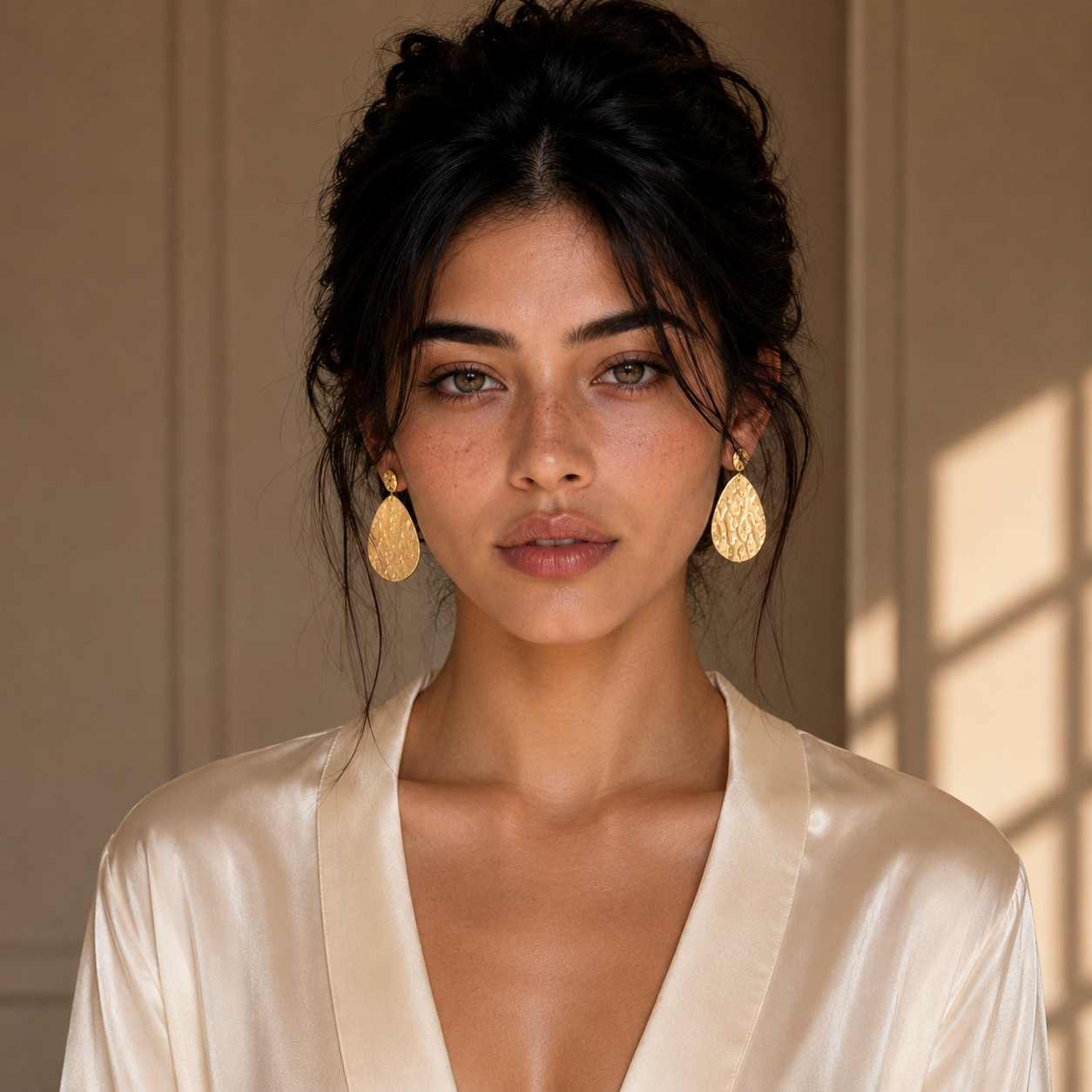 Brass Flash Gold Plating Tempest Stud Earring