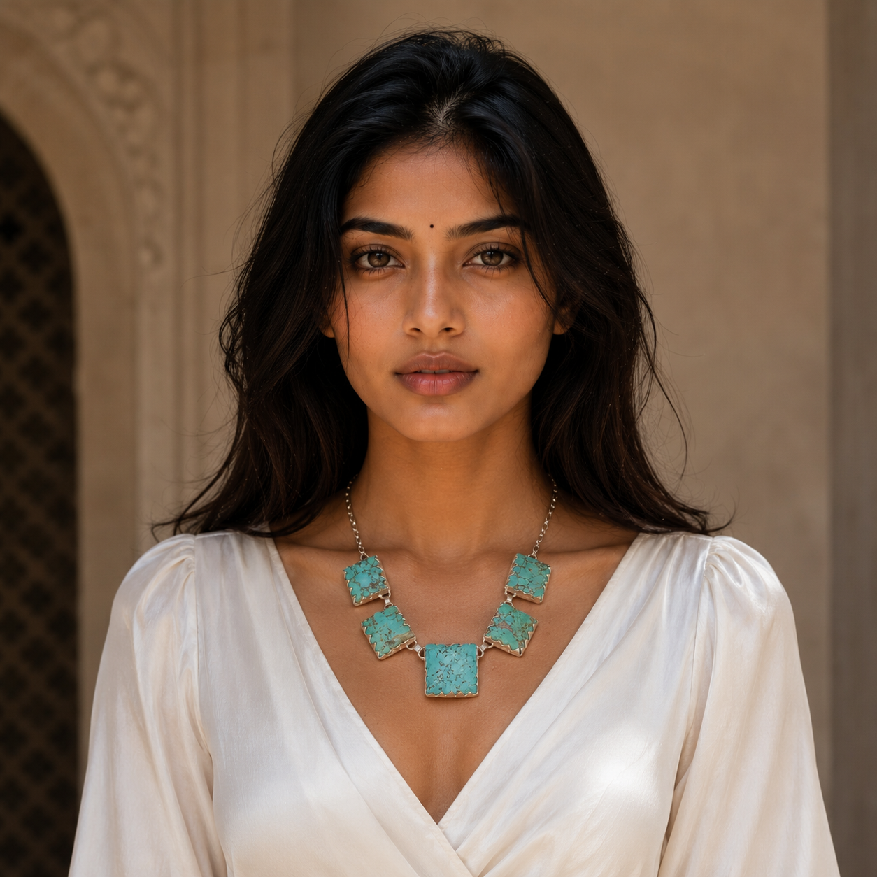 Turquoise Rough Gemstone Necklace