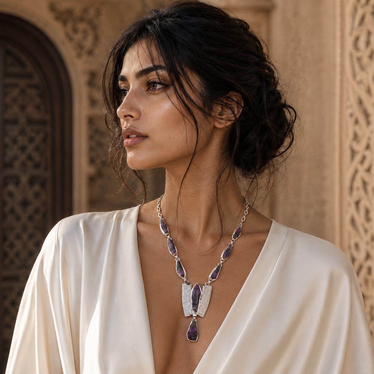 Amethystt Rough Gemstone Necklace
