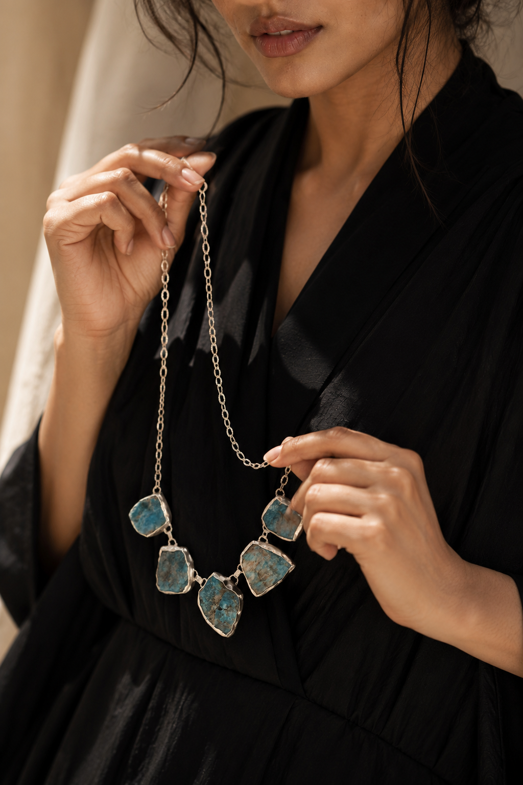 Apatite Rough Gemstone Necklace