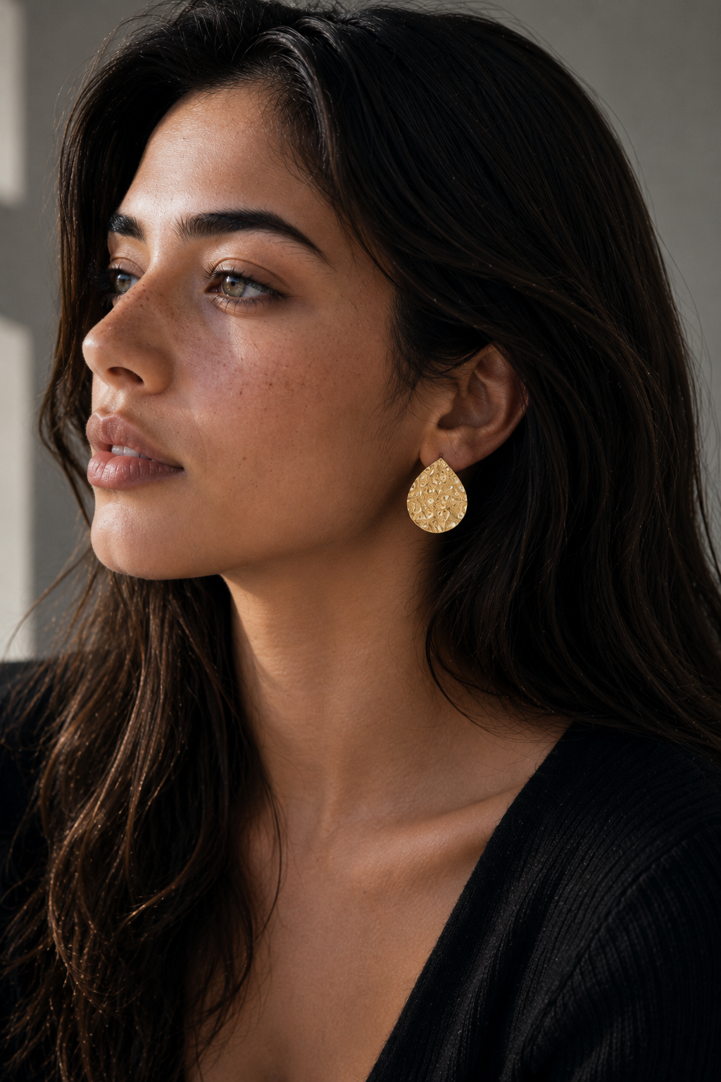 Brass Flash Gold Plating Tempest Stud Earring