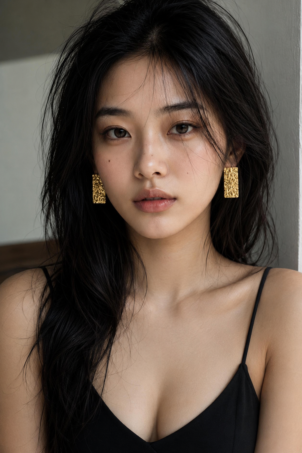 Brass Flash Gold Plating Tempest Stud Earring