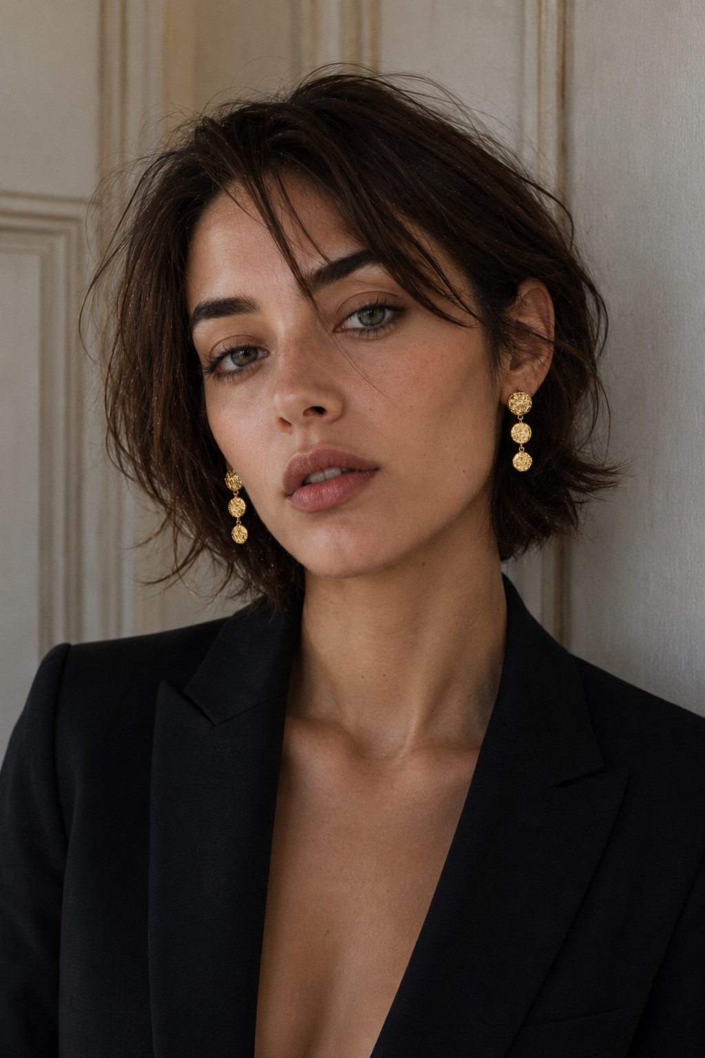 Brass Flash Gold Plating Tempest Stud Earring