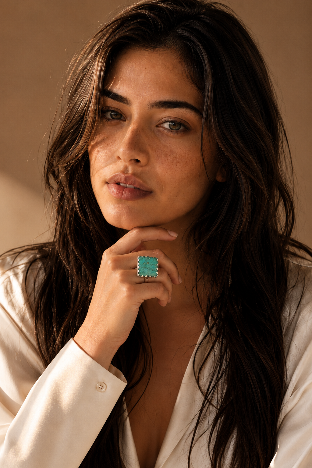 Turquoise Rough Gemstone Ring