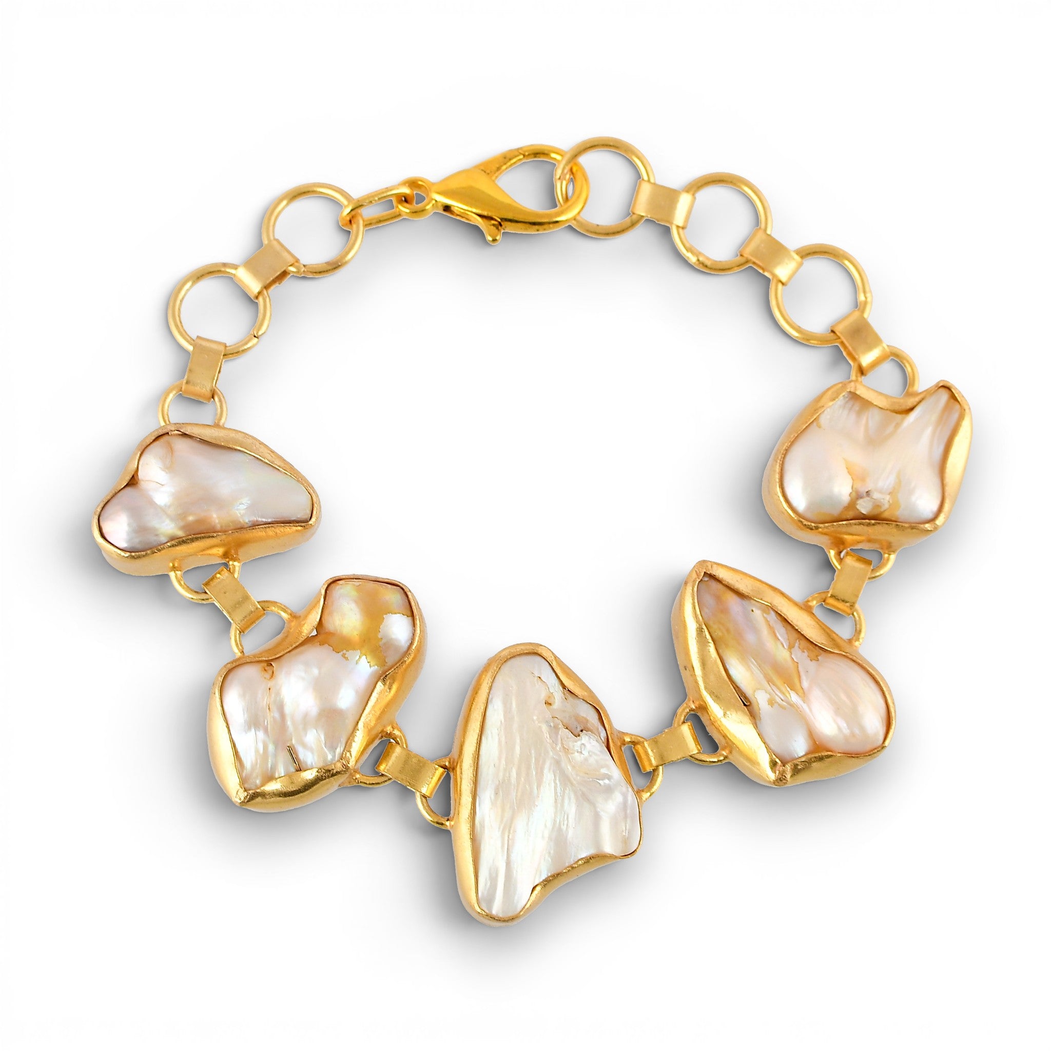 Baroque Pearl Rough Gemstone Bracelet