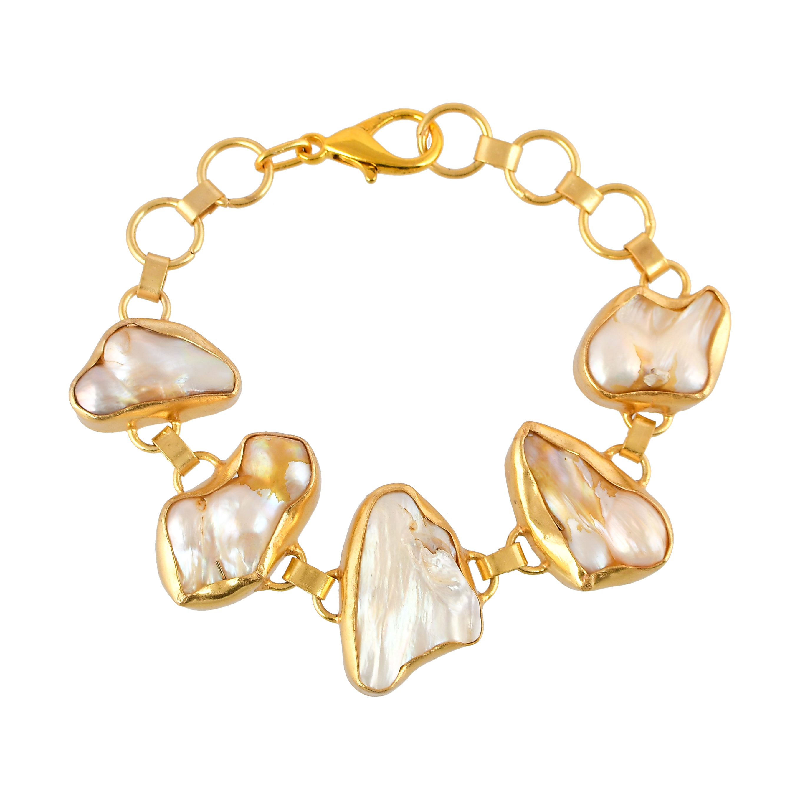 Baroque Pearl Rough Gemstone Bracelet