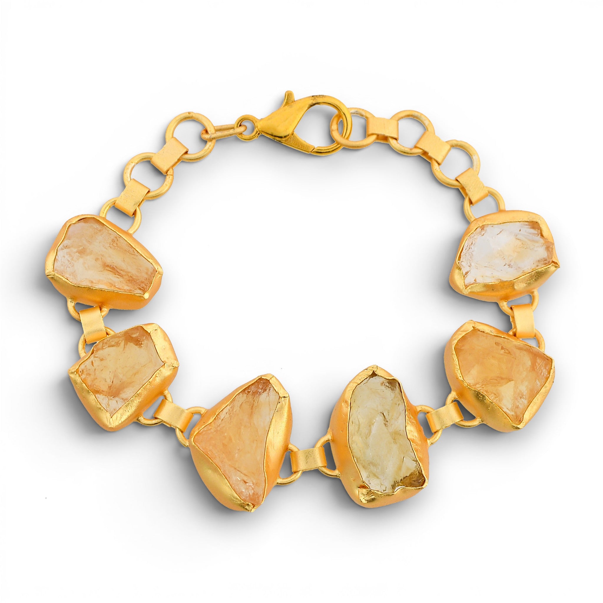 Citrine Rough Gemstone Bracelet