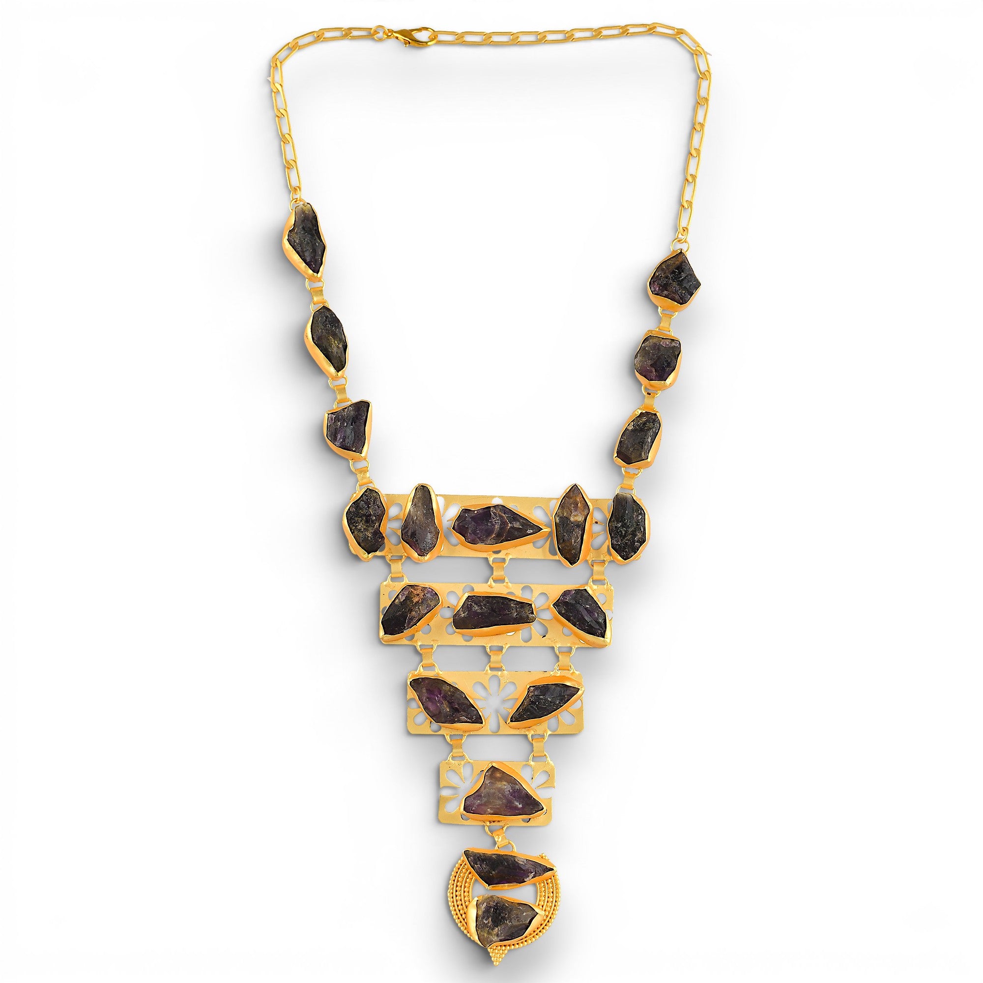 Amethystt Rough Gemstone Necklace