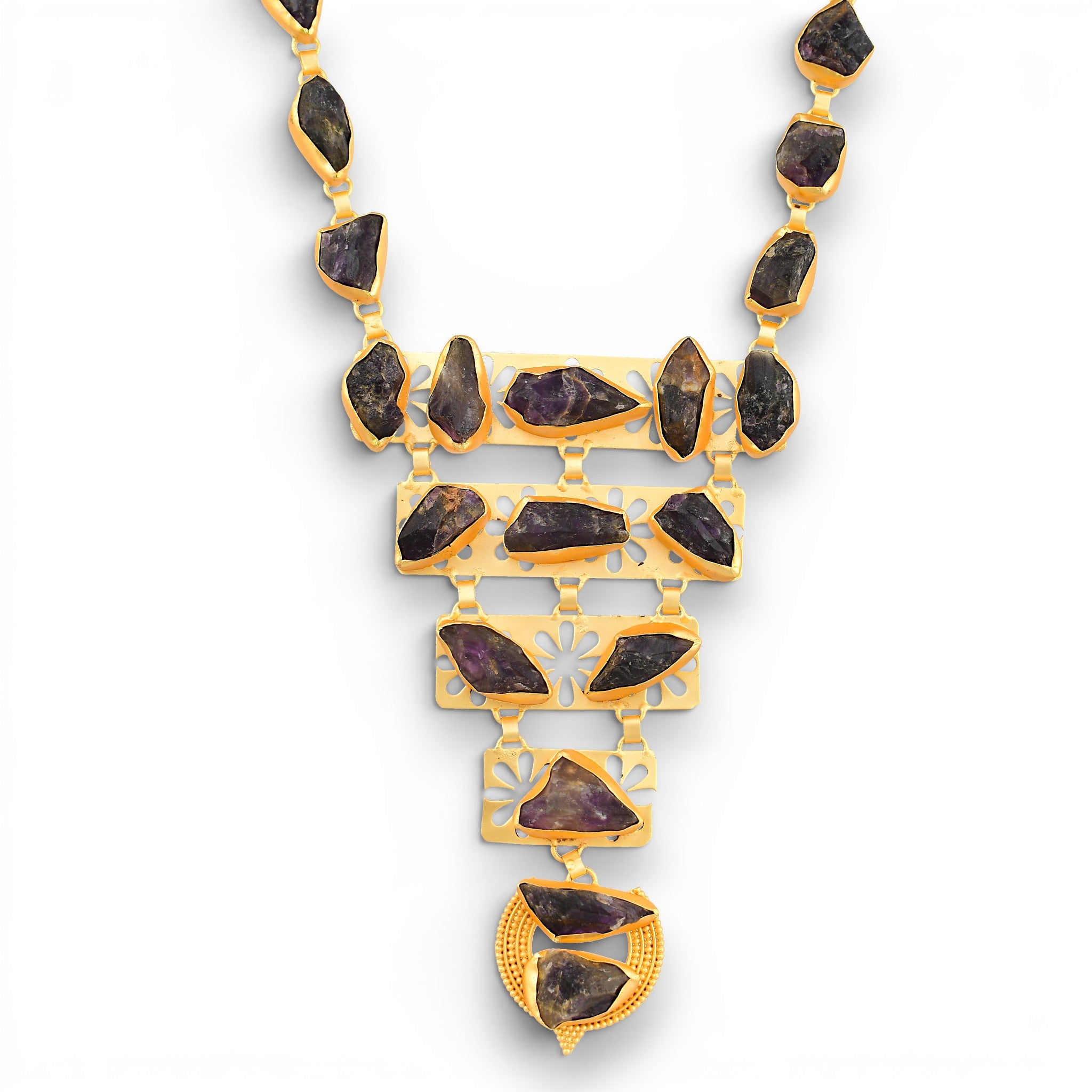 Amethystt Rough Gemstone Necklace