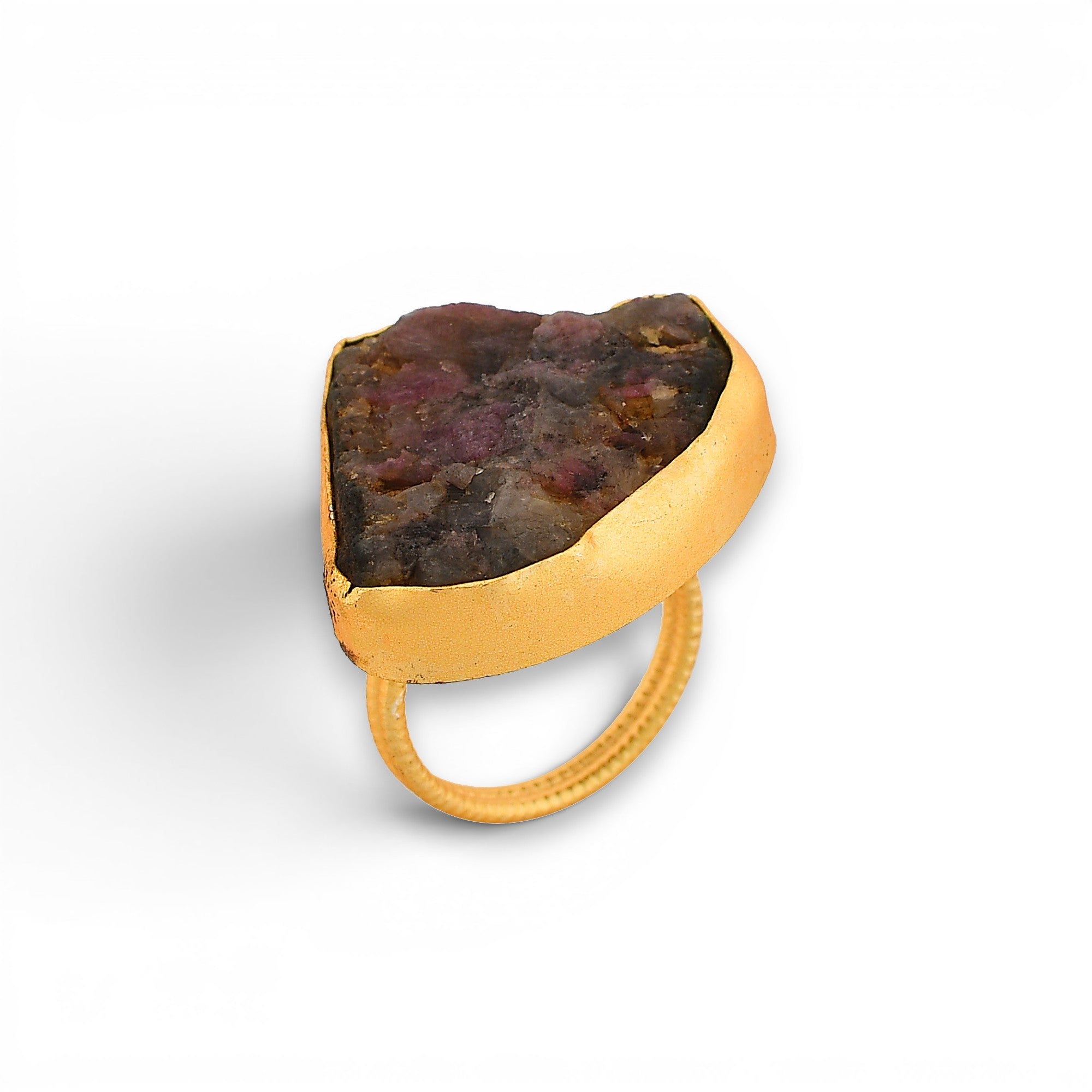 Amethystt Rough Gemstone Ring
