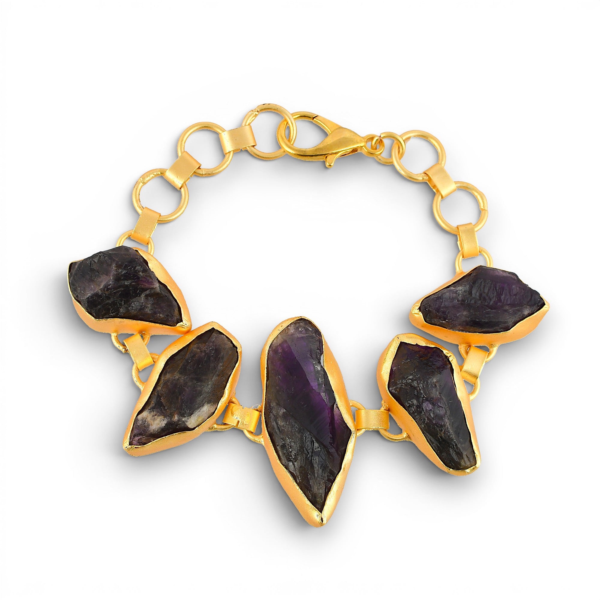 Amethystt Rough Gemstone Bracelet