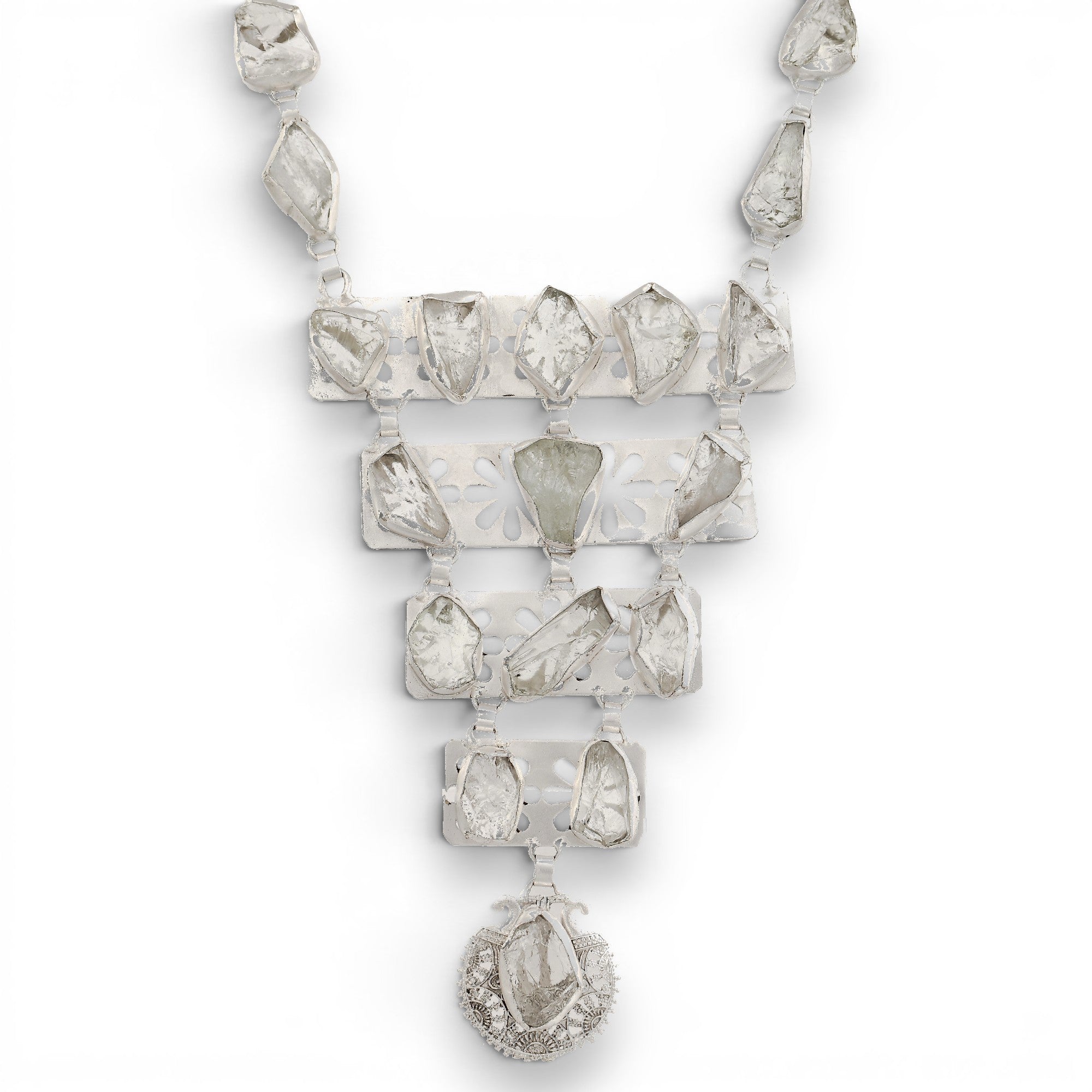 Crystal Quartz Rough Gemstone Necklace