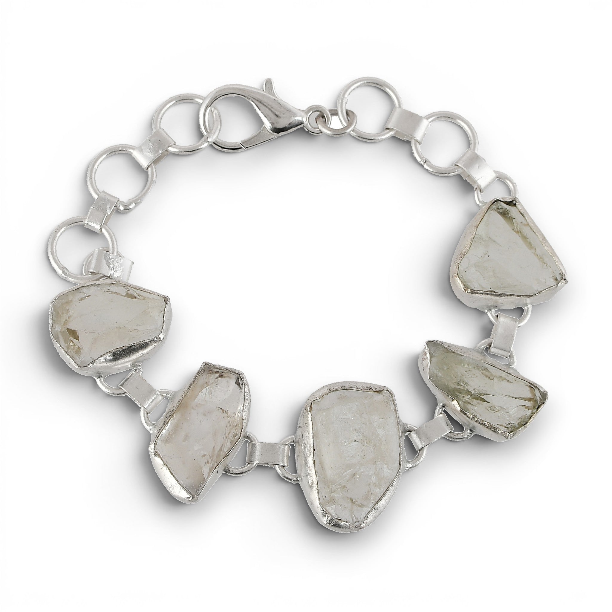 Crystal Quartz Rough Gemstone Bracelet