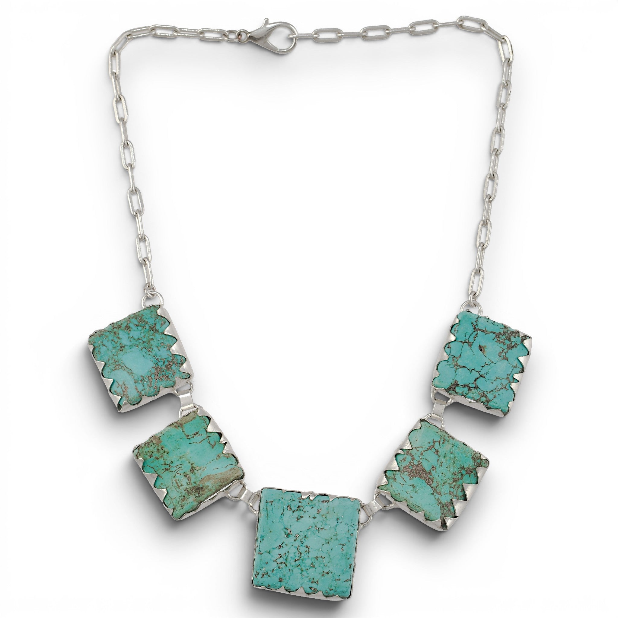 Turquoise Rough Gemstone Necklace