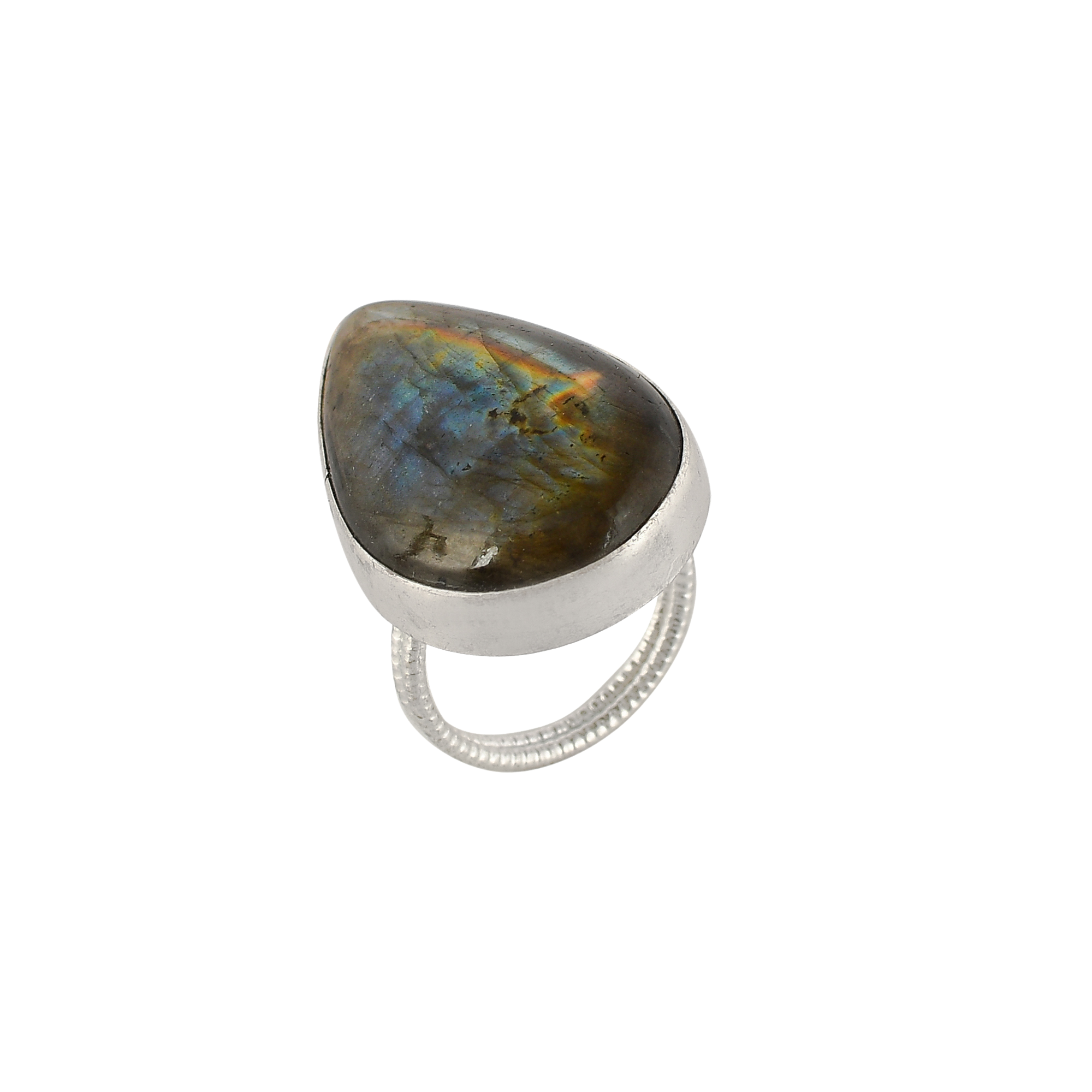 Labradorite Rough Gemstone Ring