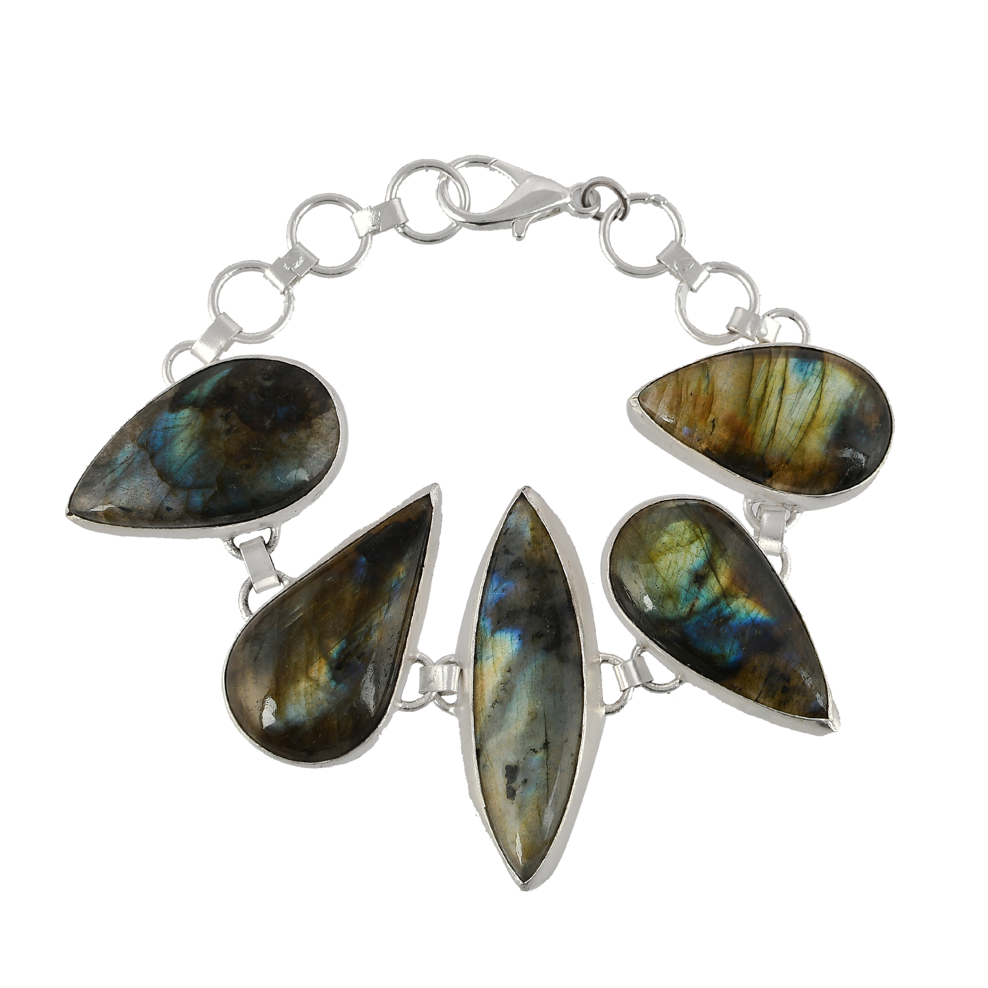 Labradorite Rough Gemstone Bracelet