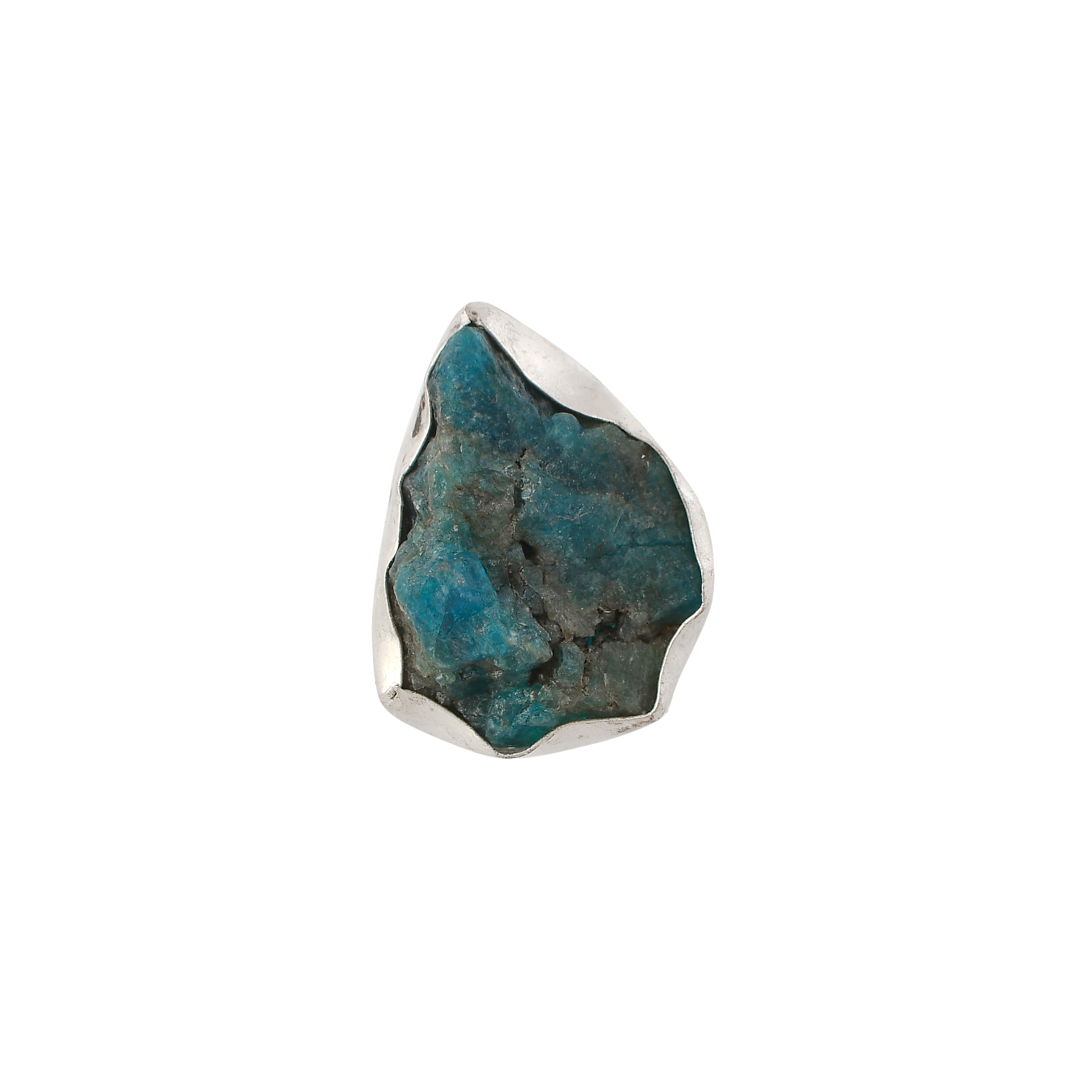 Apatite Rough Gemstone Adjustable Ring