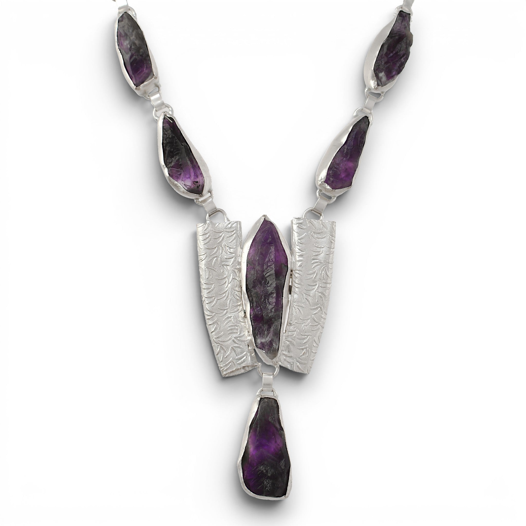 Amethystt Rough Gemstone Necklace