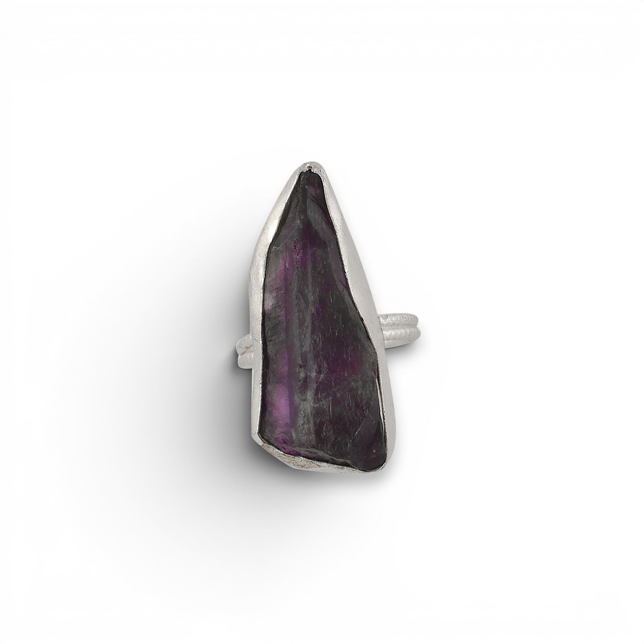Amethystt Rough Gemstone Ring