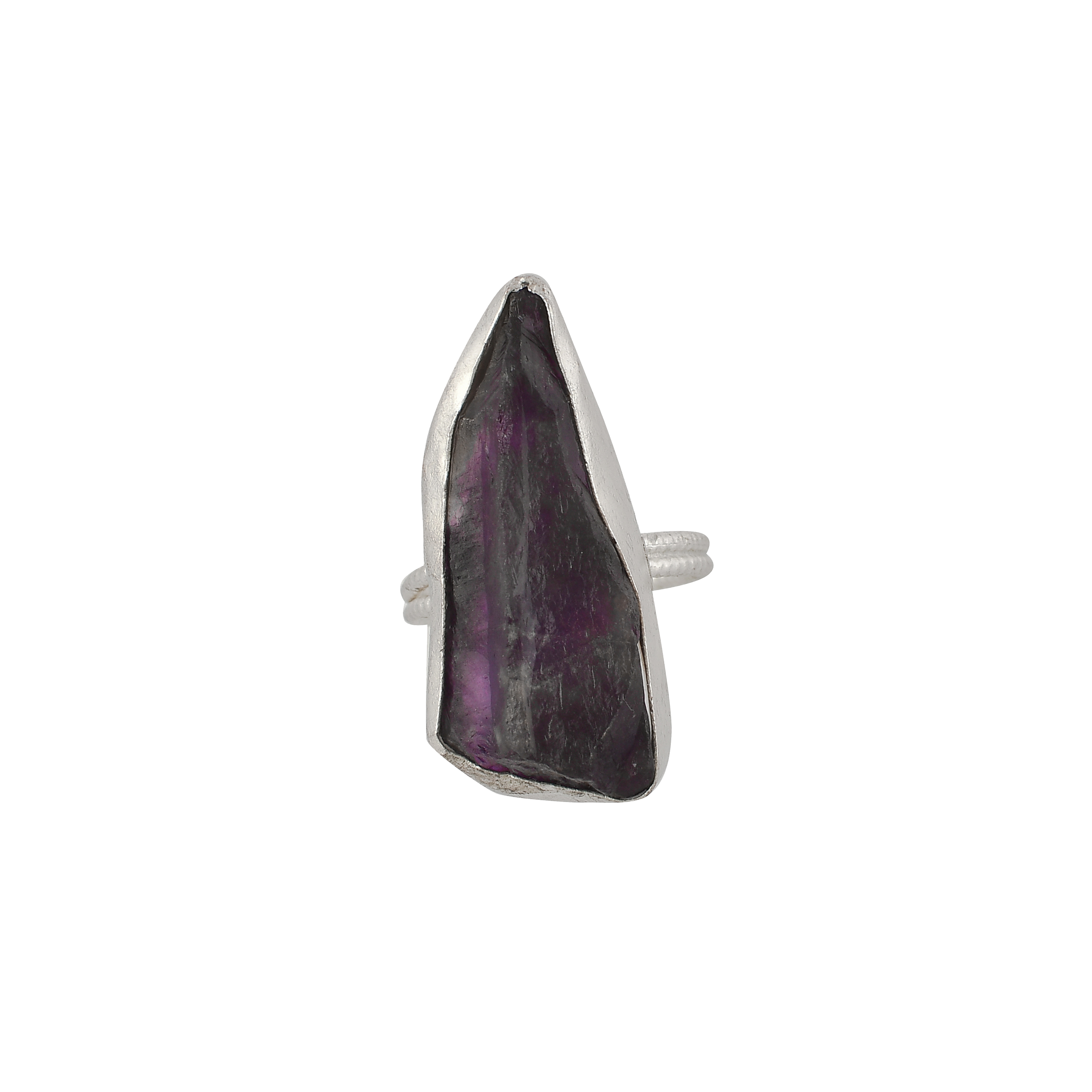 Amethyst Rough Gemstone Ring