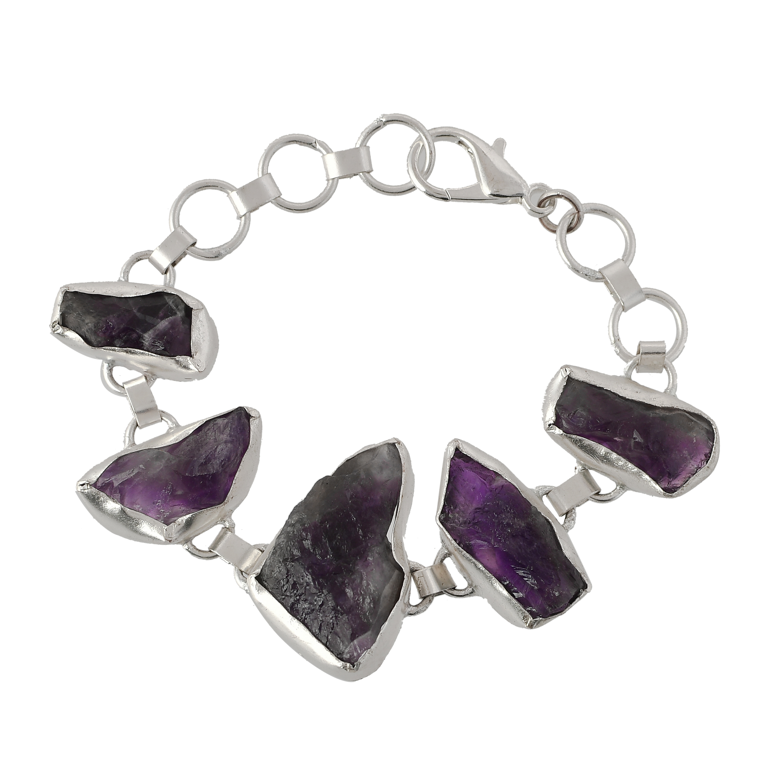 Amethyst Rough Gemstone Bracelet