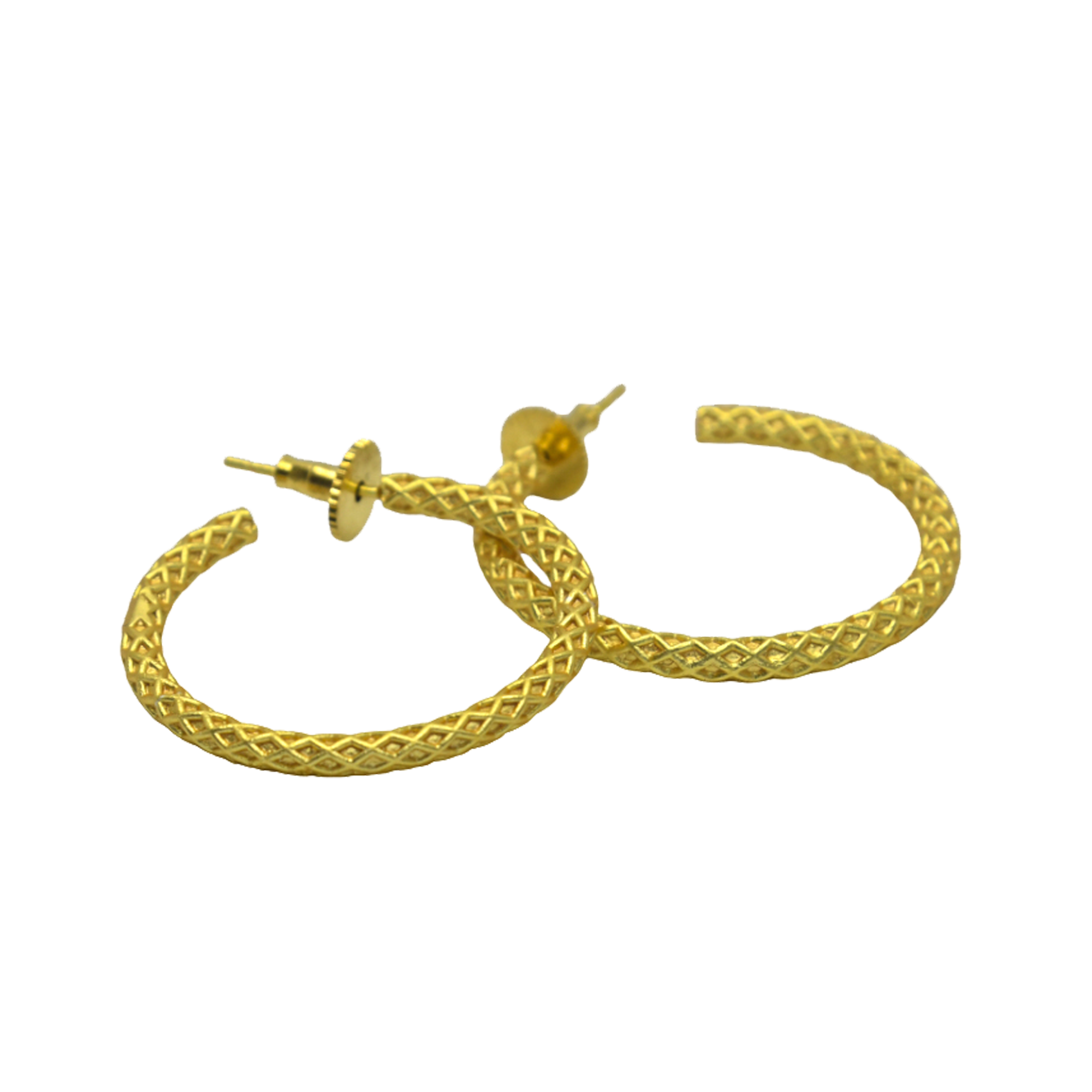 Crescent Gold Hoop Earring